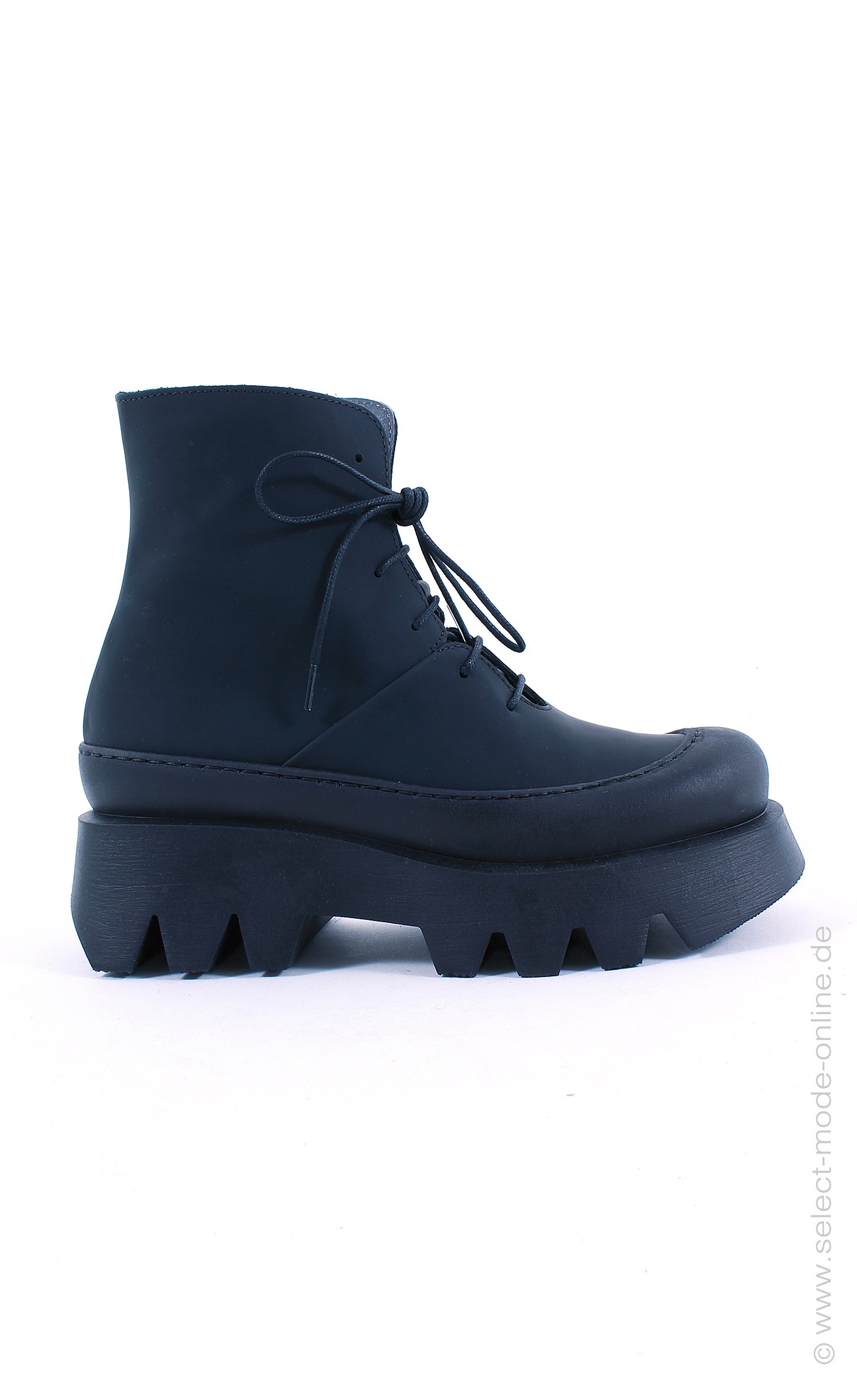 Matte Leder Boots - schwarz