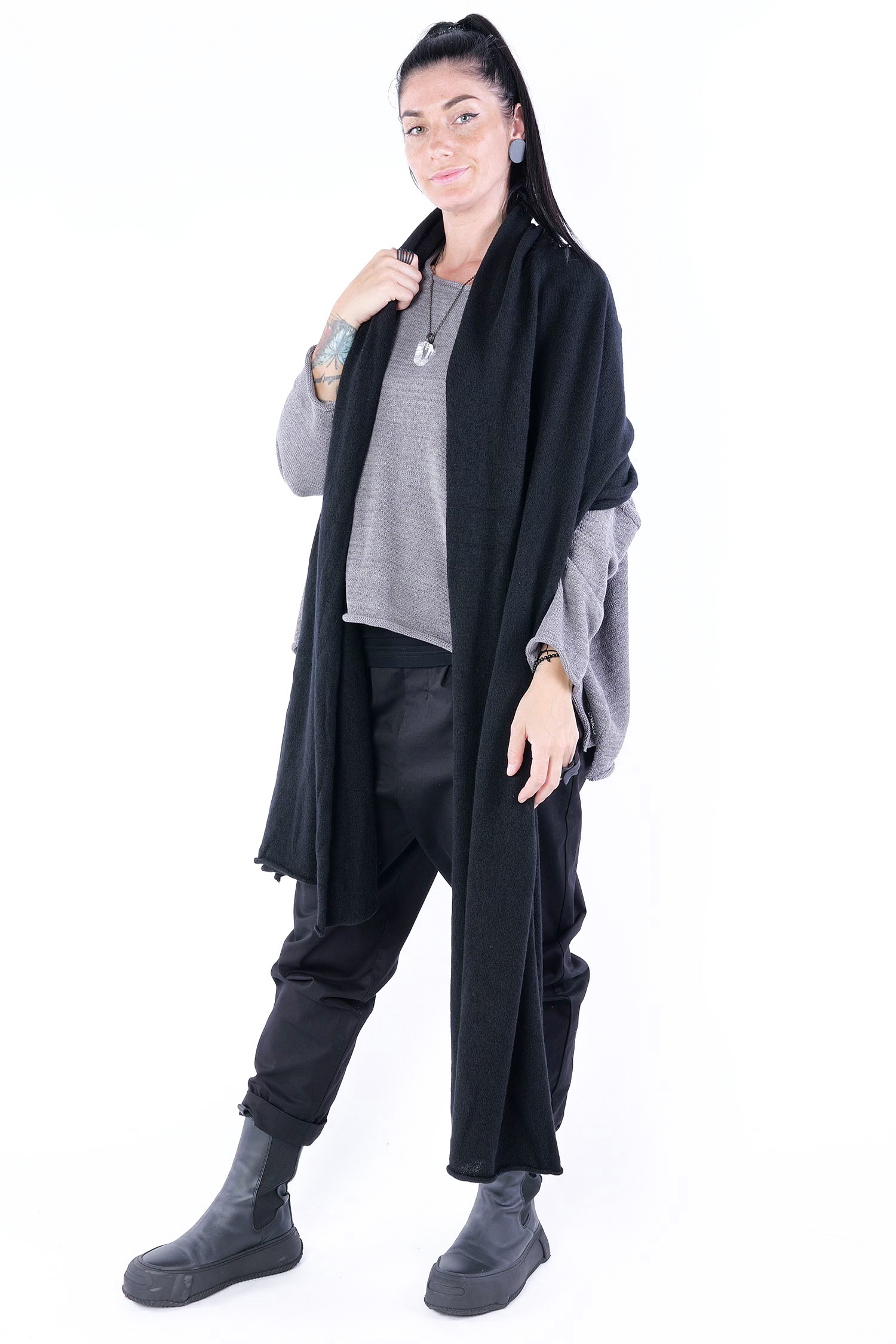 Kaschmirschal - Schwarz - 2251367708