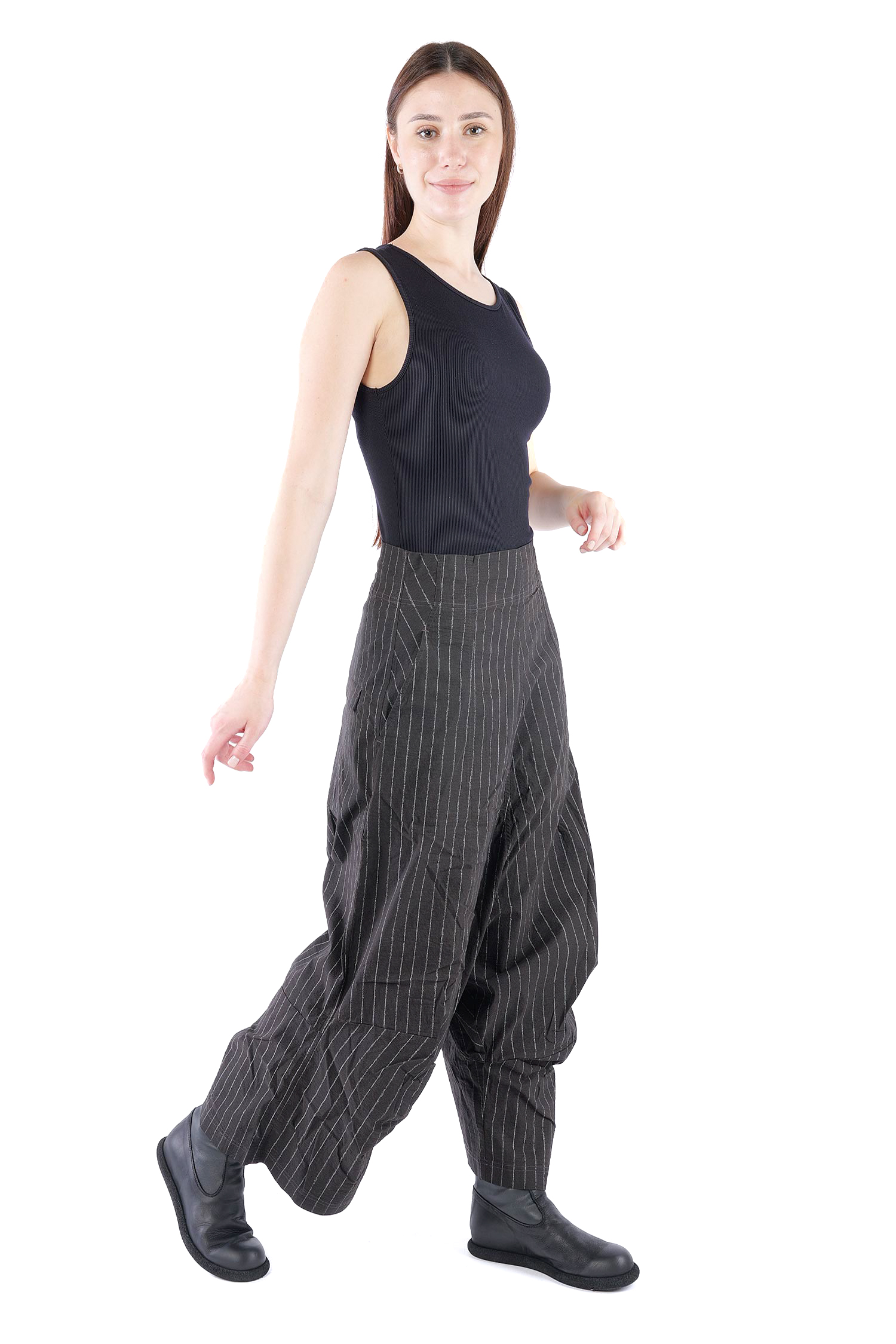 Weite Stretchhose - Umbra cloud stripe - 2261240104