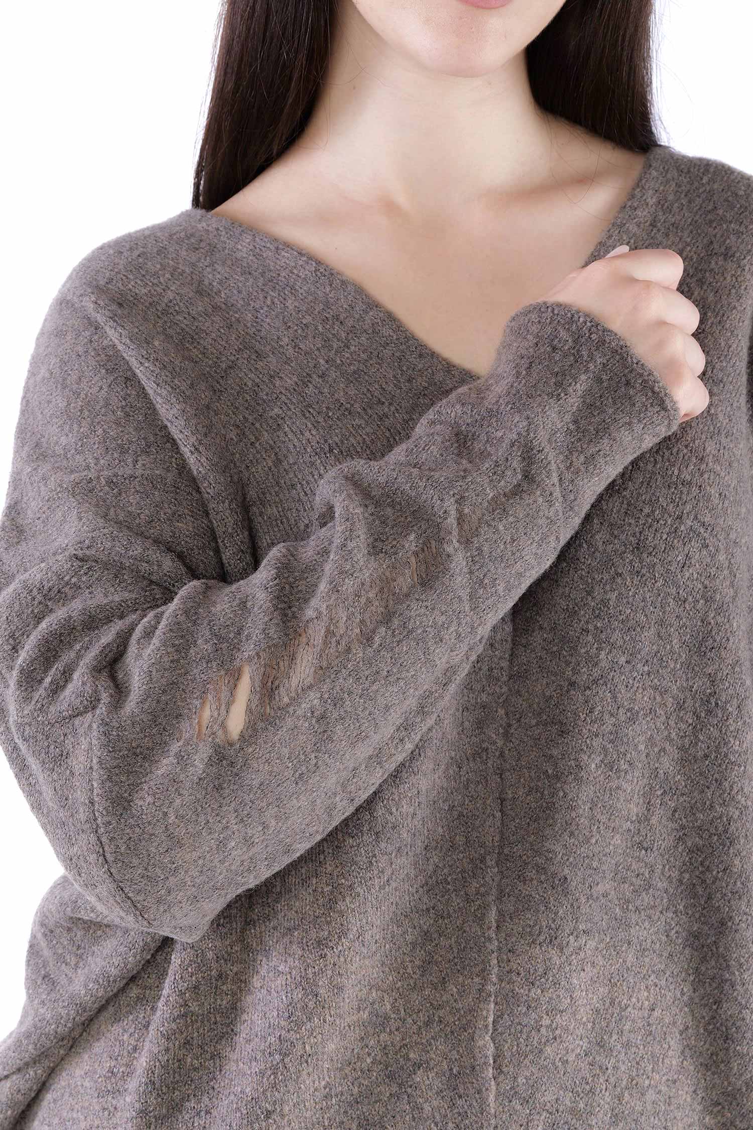 Feinstrick Pullover - Faded brown - Jojo