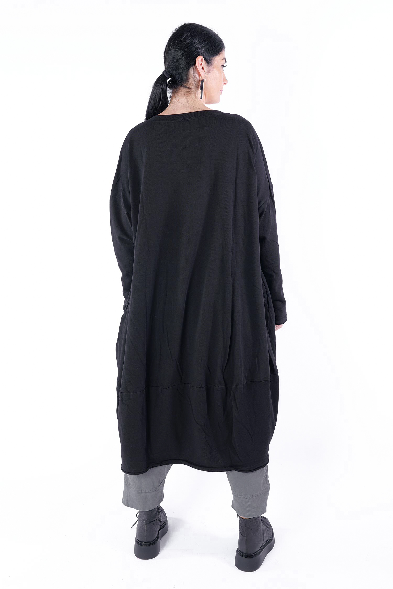 Oversize sweat dress - Black blackflock - 2253290912