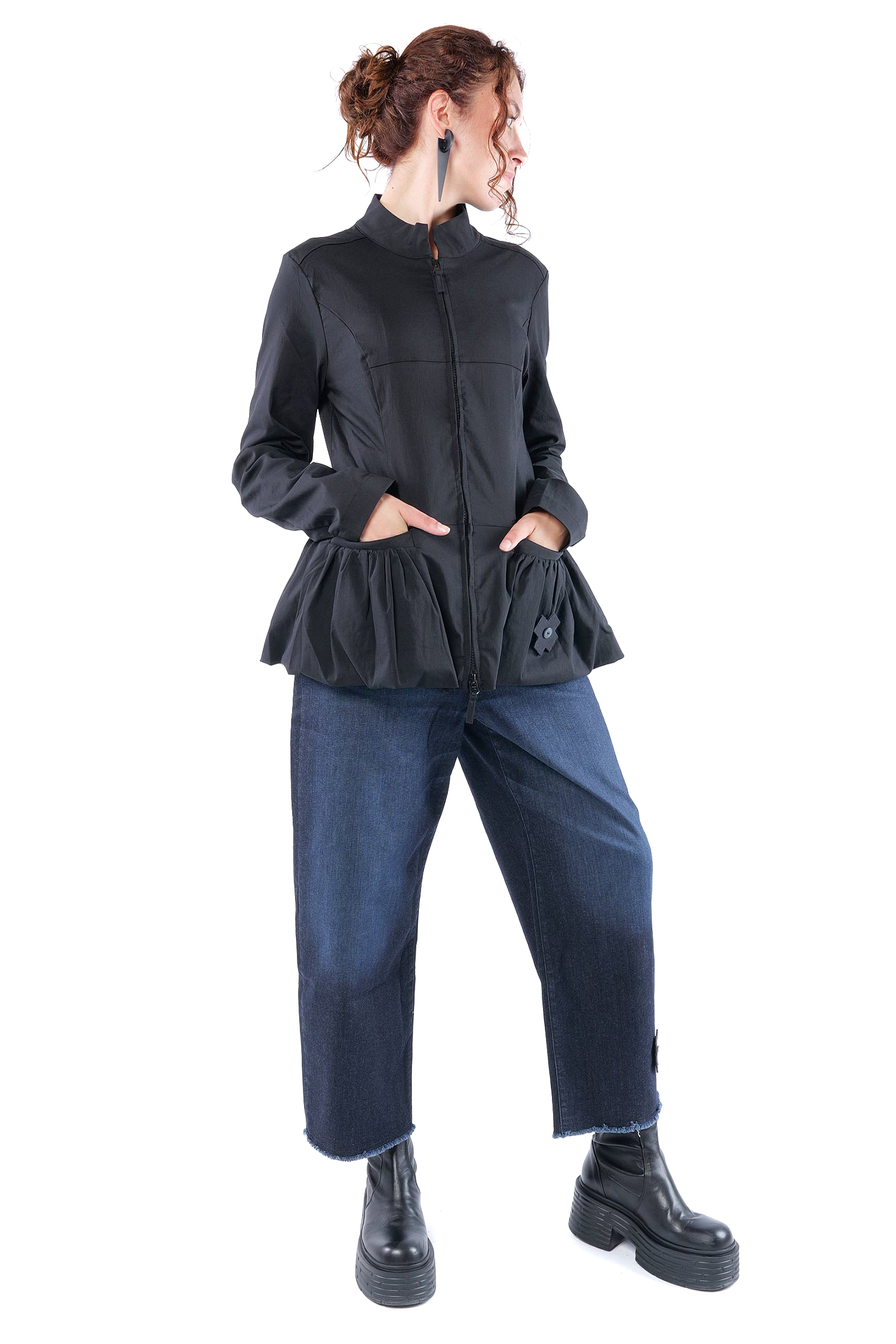 Stretch-Blazerjacke - Schwarz - 8074