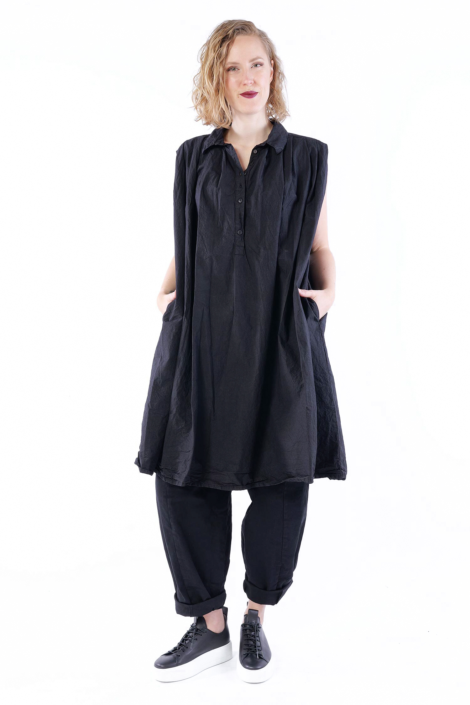 O-Form Tunika - Schwarz - Kindroot