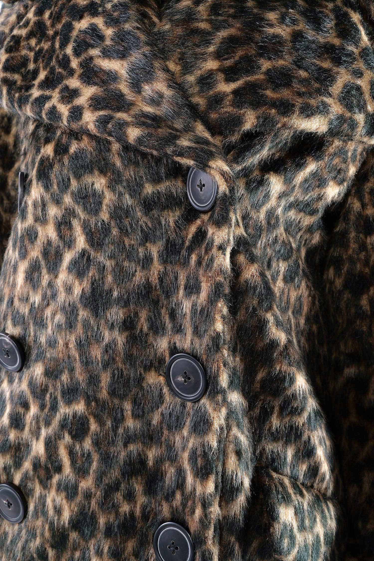 Oversized leopard fur jacket - Leo jacquard - 2261191102