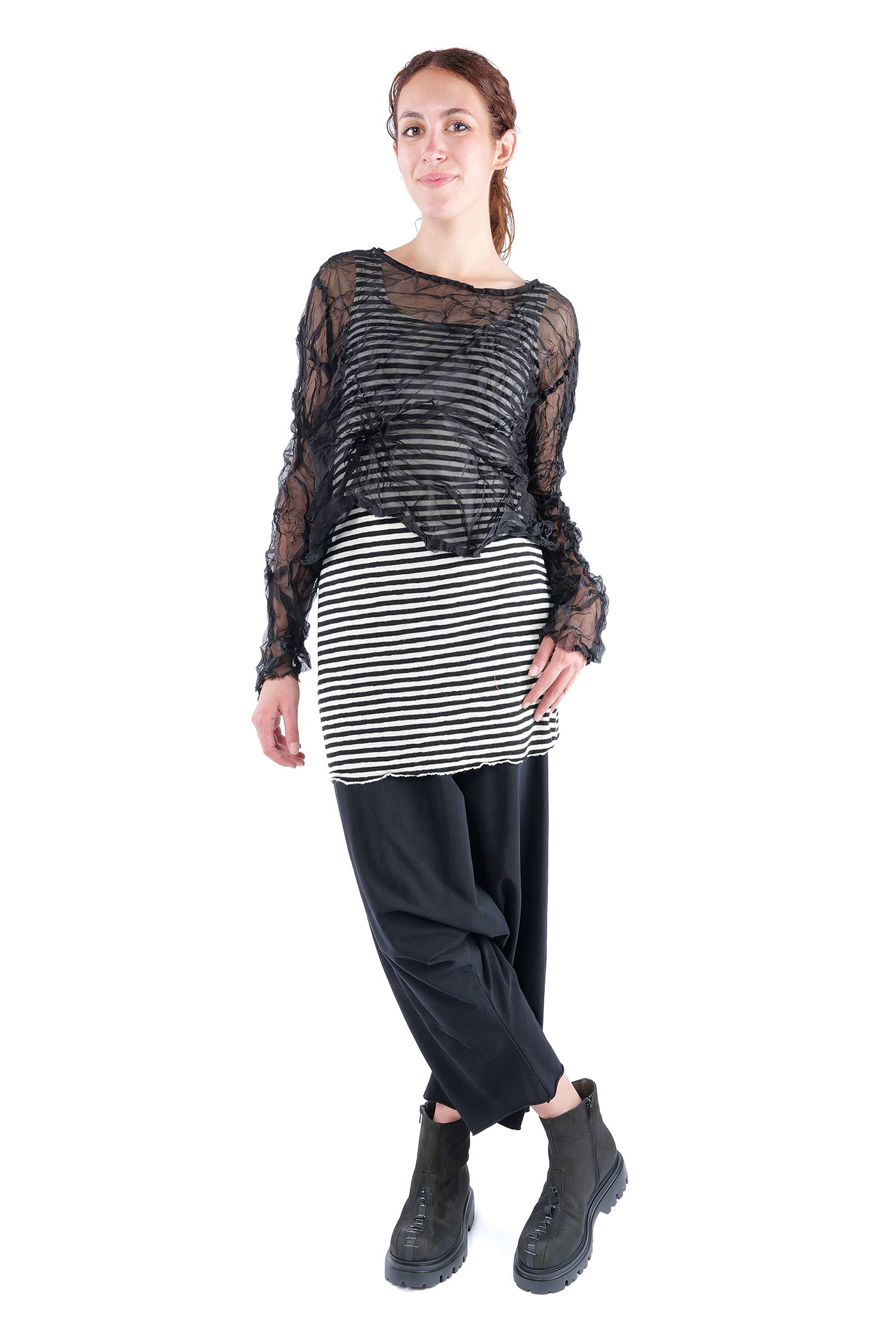 Silk pullover - Black - Raumrein