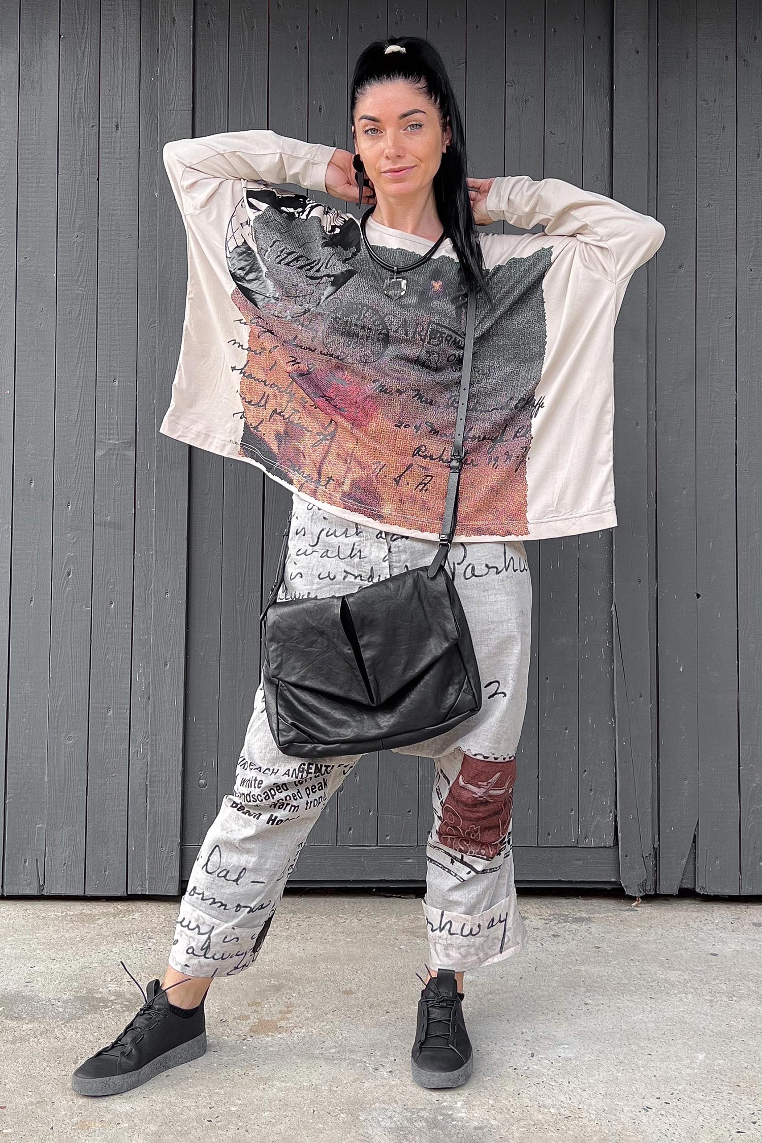 Oversize Shirt - Waikiki sand print - 2252300503