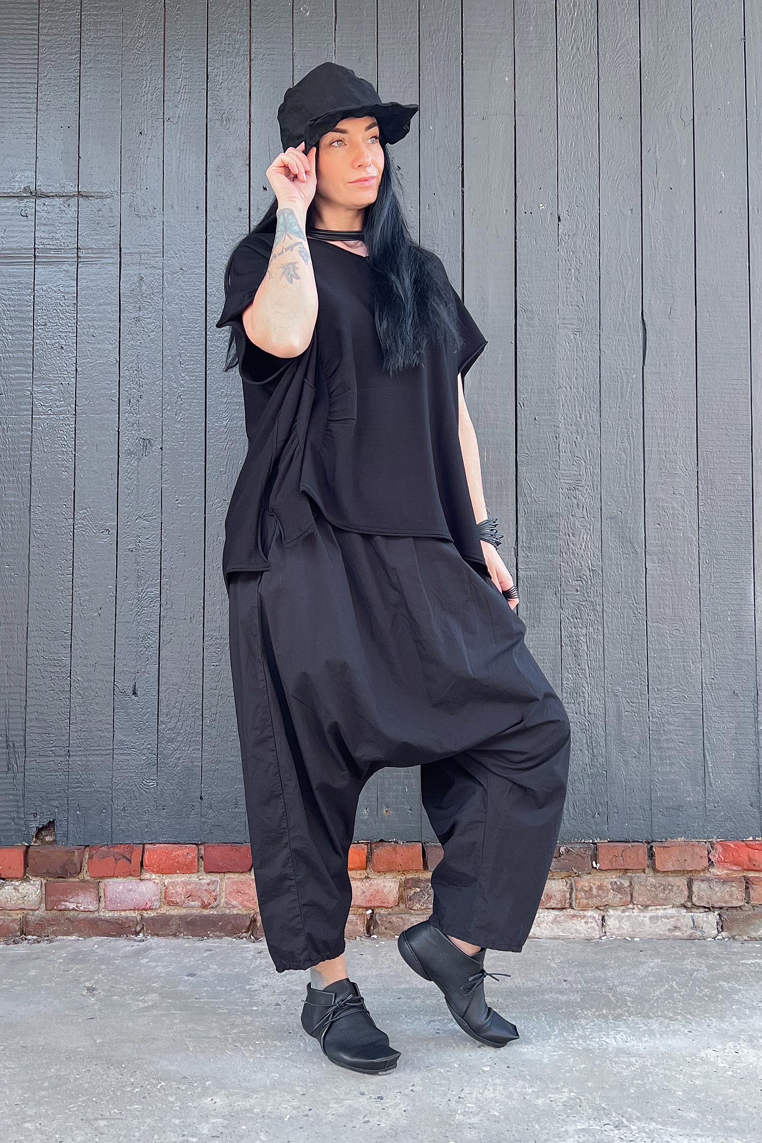 Baumwoll-Haremshose - Schwarz - Wirkunde