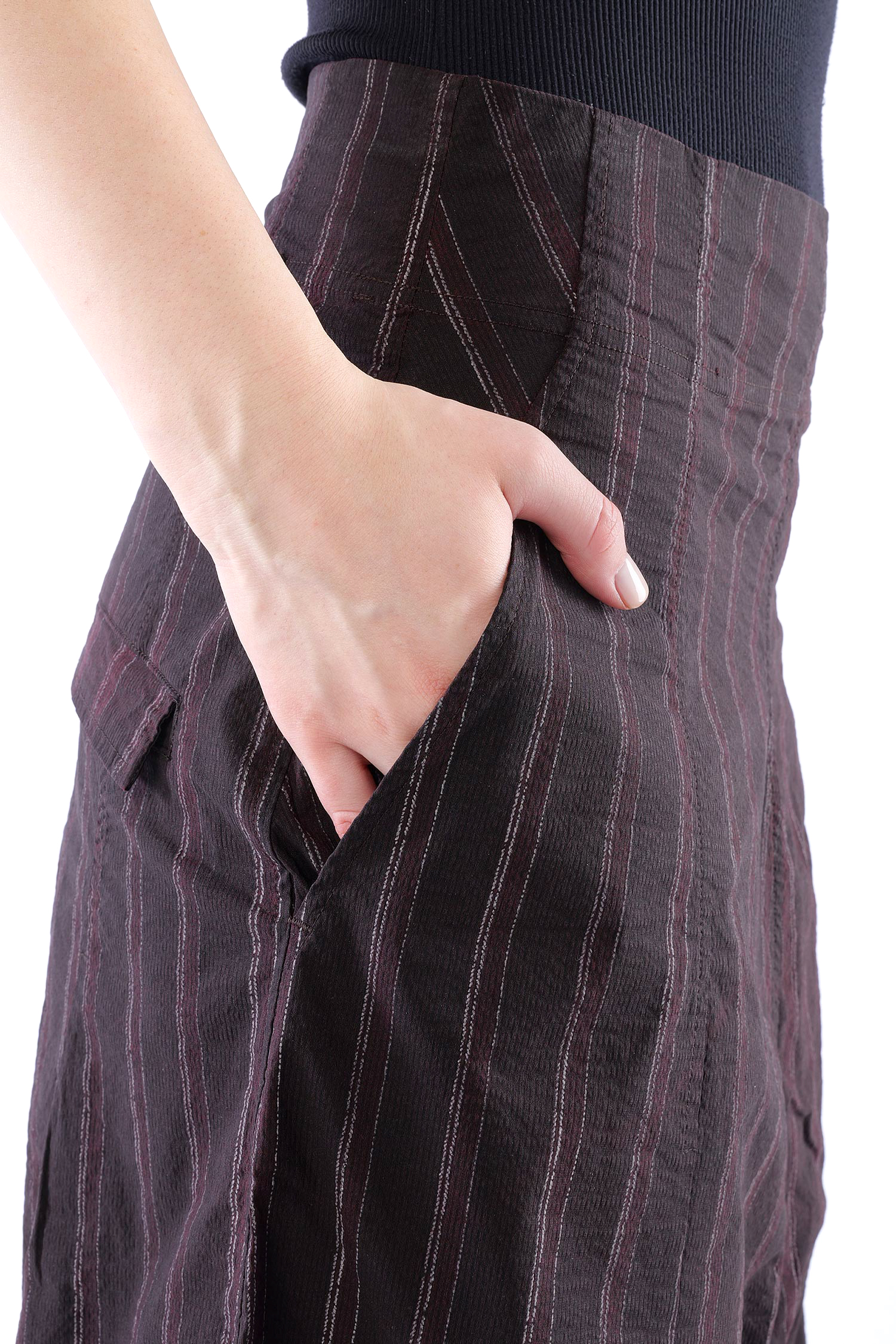 Weite Stretchhose - Purple cloud stripe - 2261240104