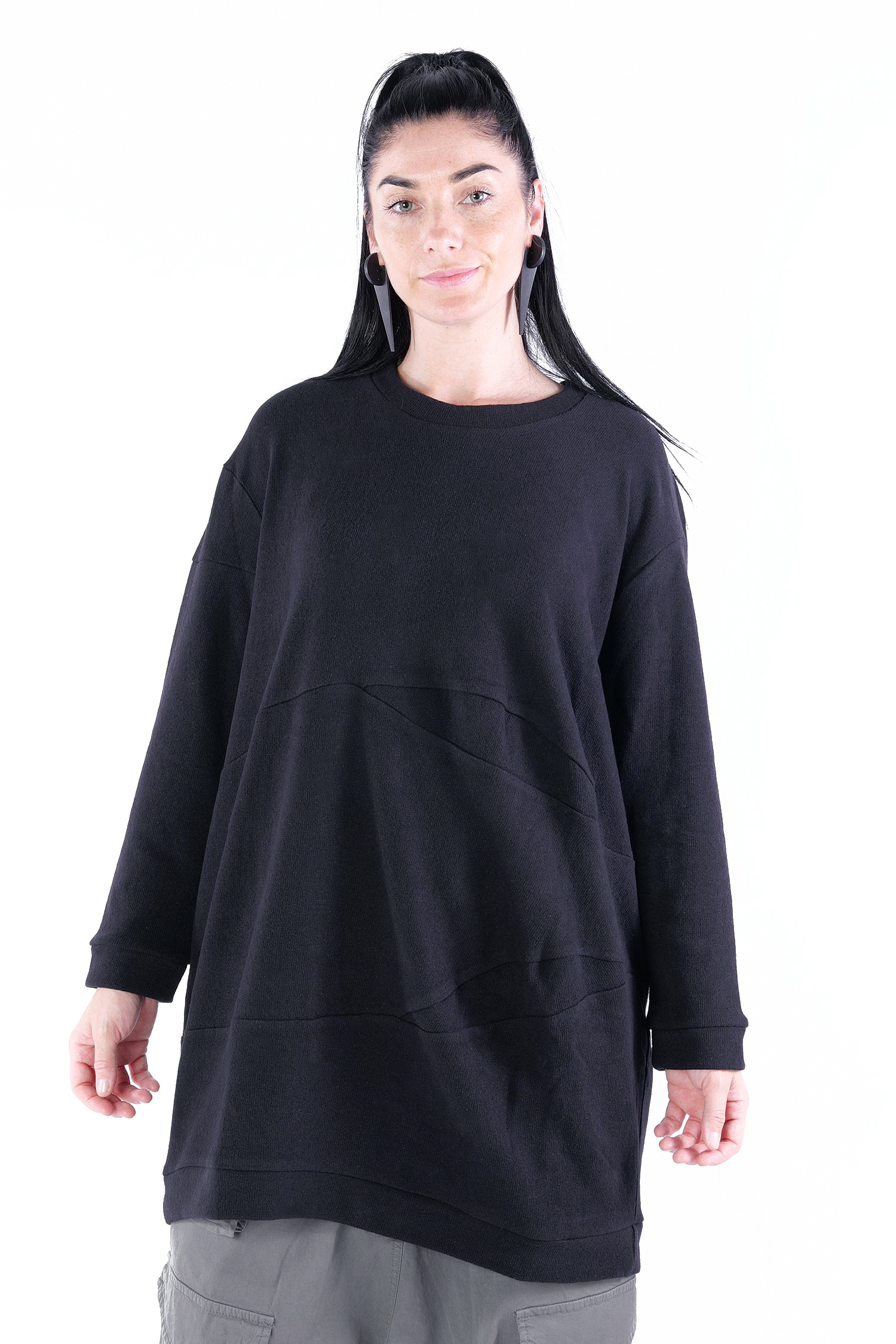 Kuschelige Tunika - Schwarz - Gavva