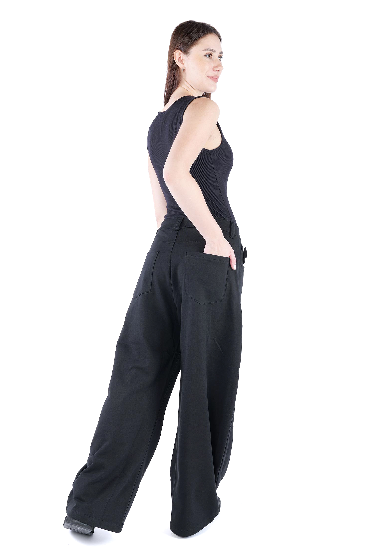 Weite Sweathose - Schwarz - 10024