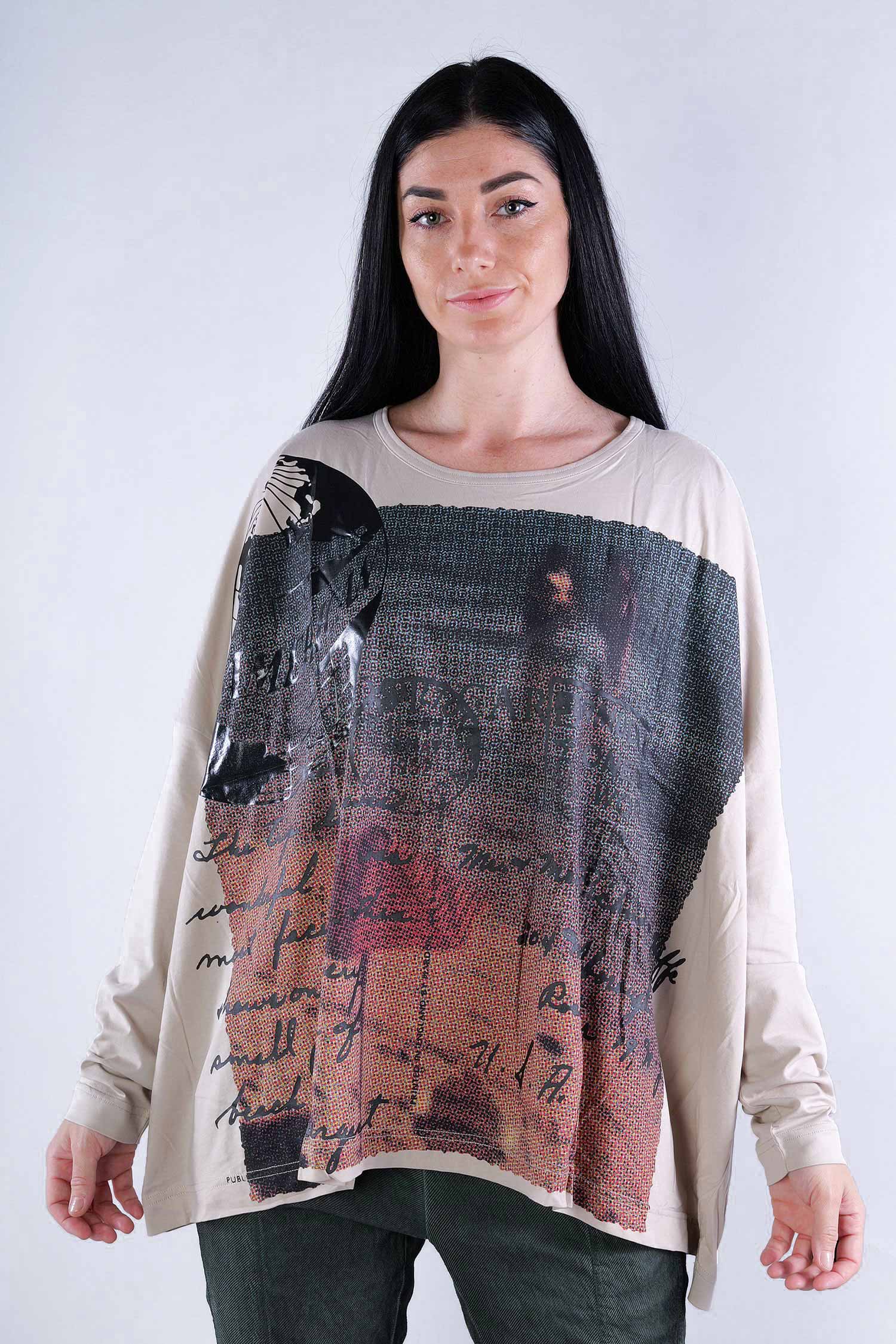 Oversize Shirt - Waikiki sand print - 2252300503