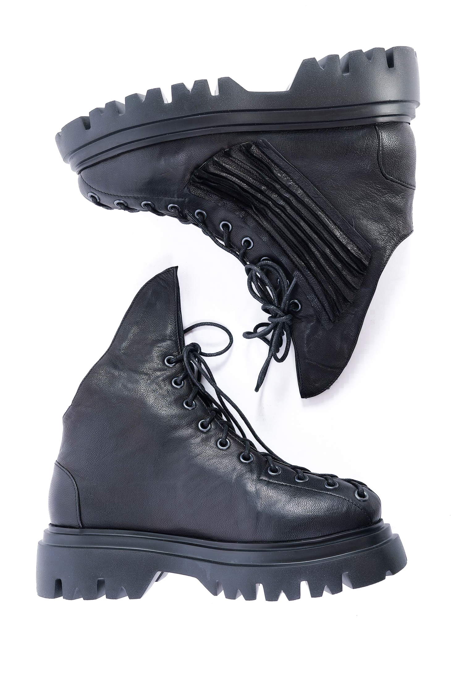 Schnür-Boots - Schwarz - Finn