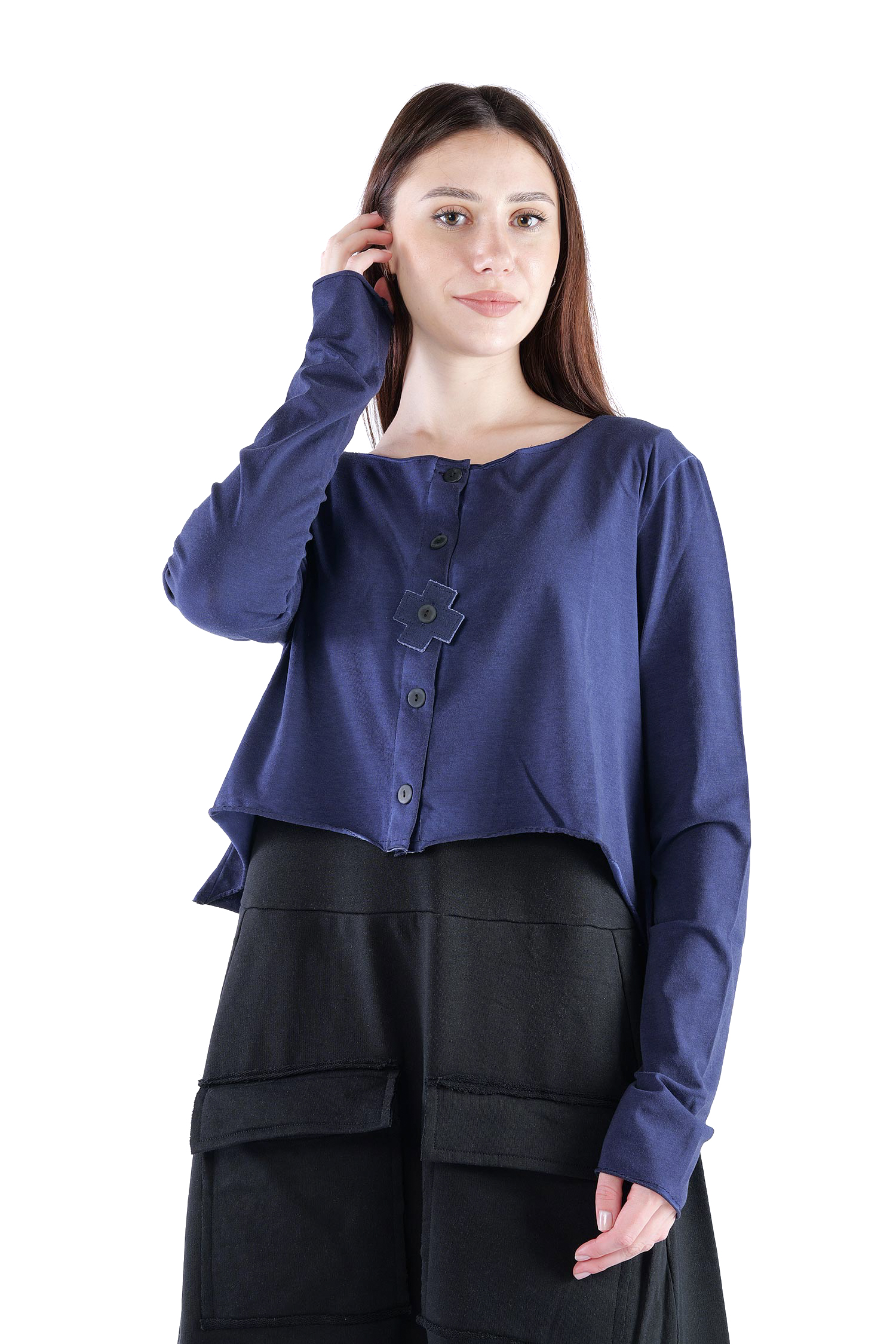 Kurze Jerseyjacke - Ocean - 2131