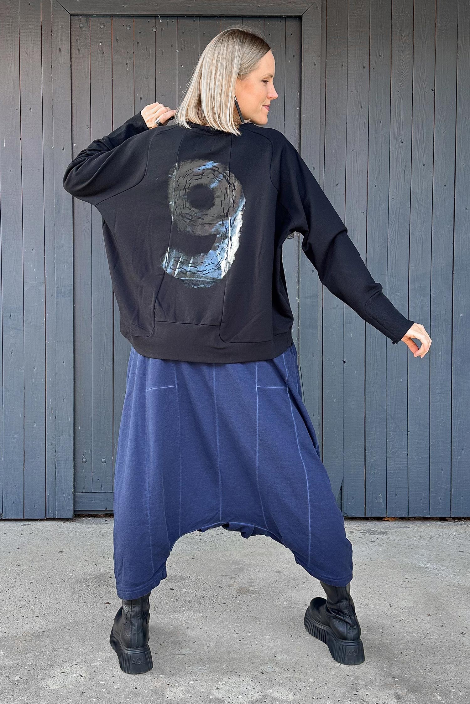 Sweatpullover - Black print - 2138