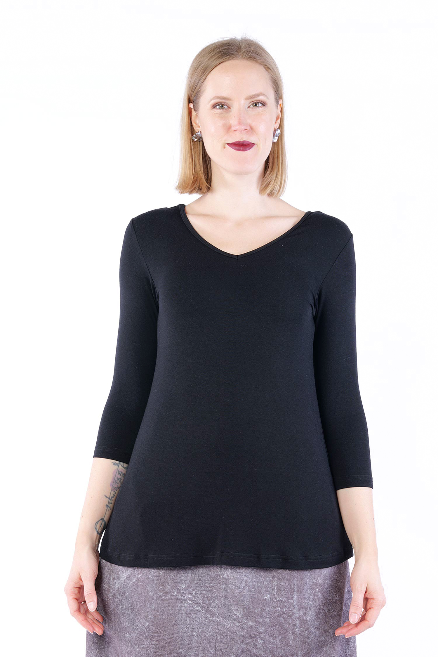 Wendbares Longsleeve - Schwarz - 4605