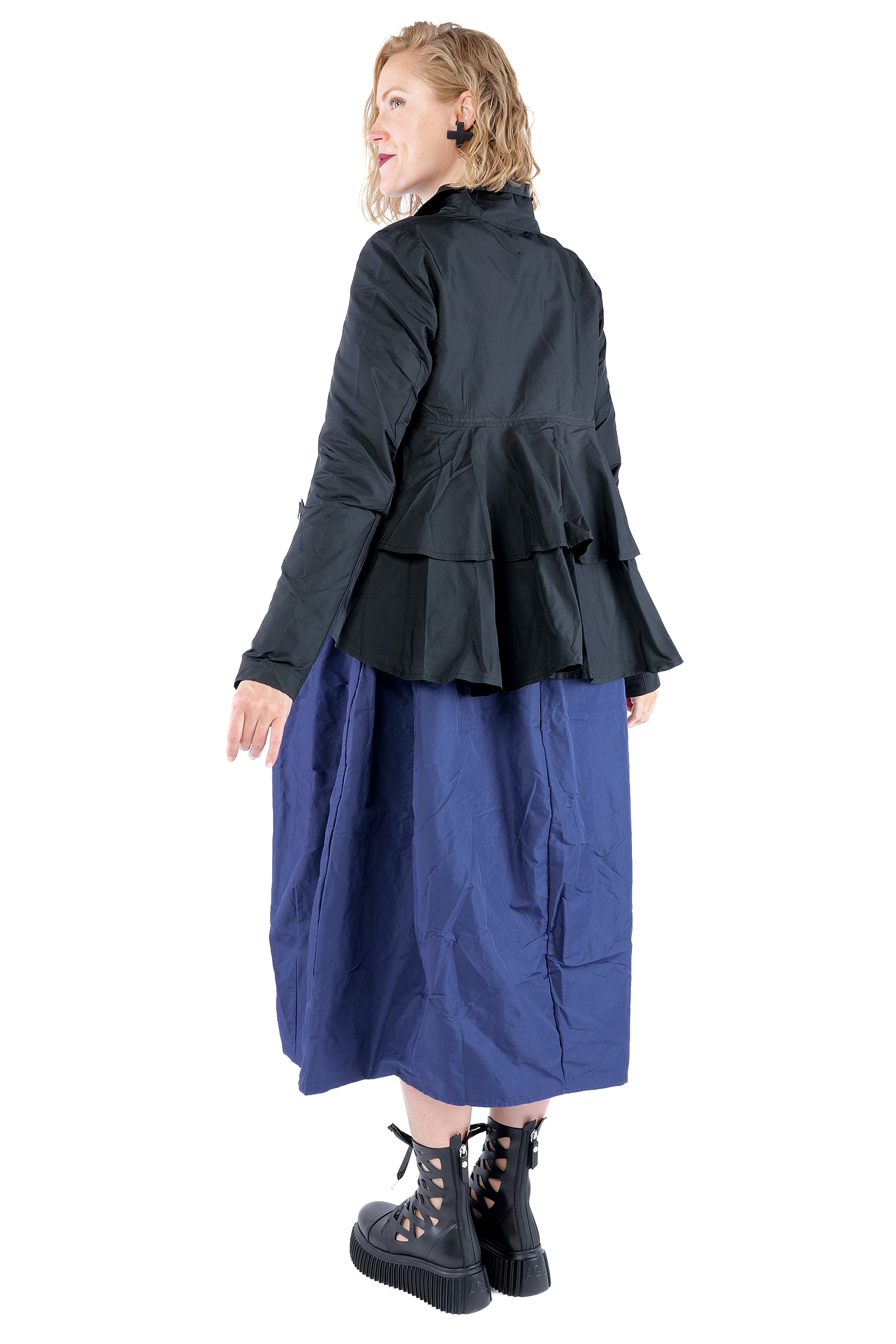 Taftjacke - Schwarz - 8079