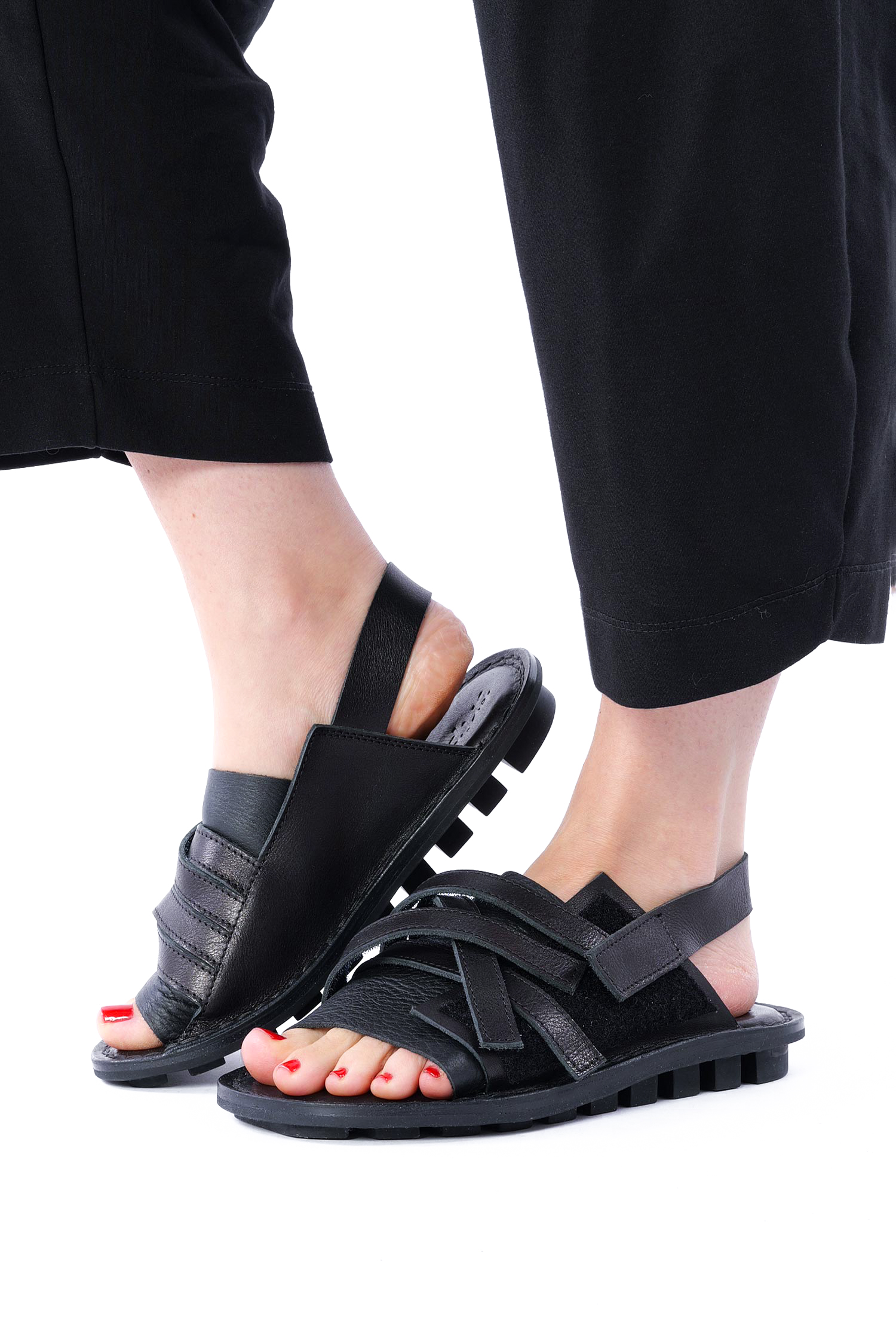 Leder Sandalen - Schwarz - Cirrus