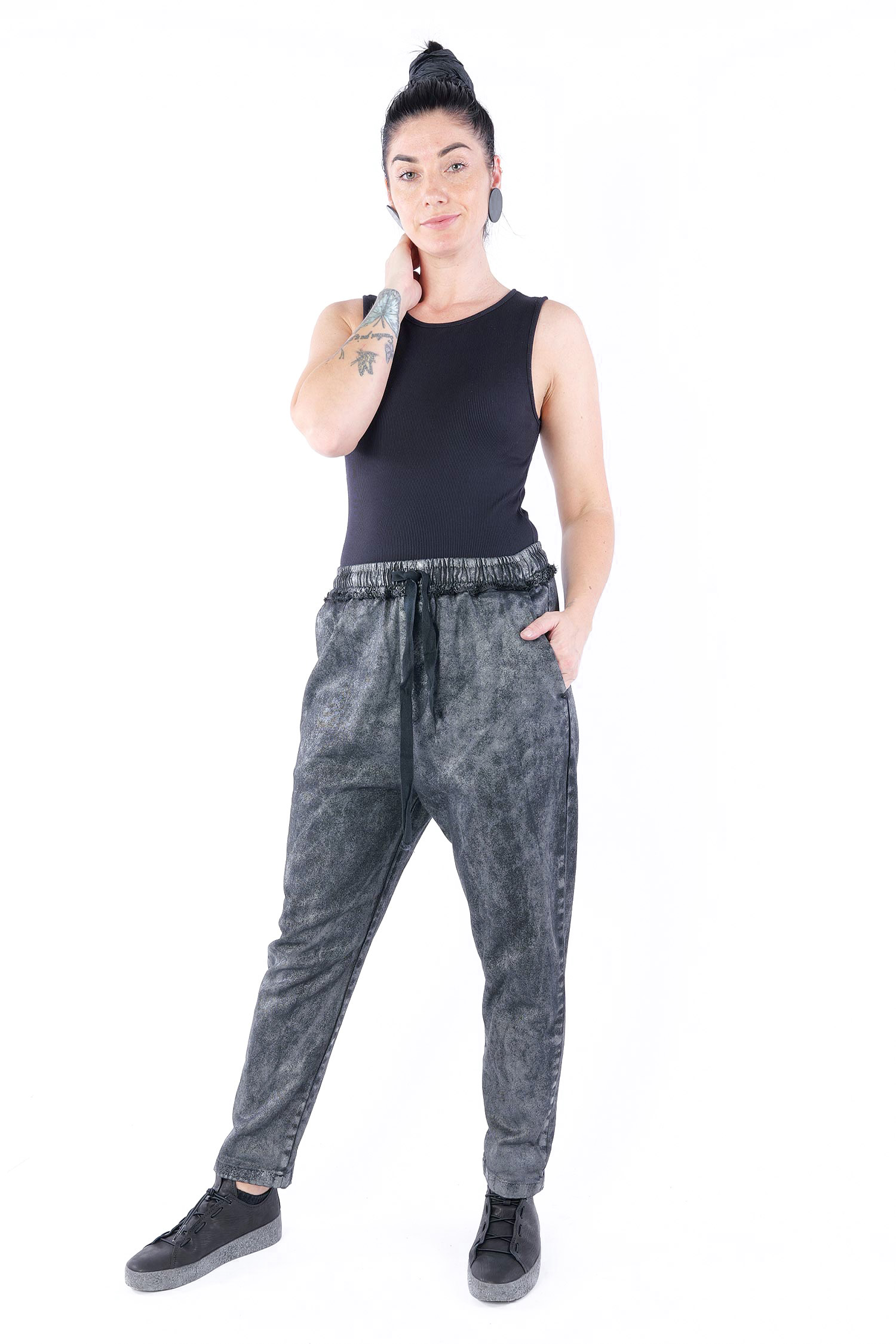 Jeanshose mit Beschichtung - Schwarz - SX18