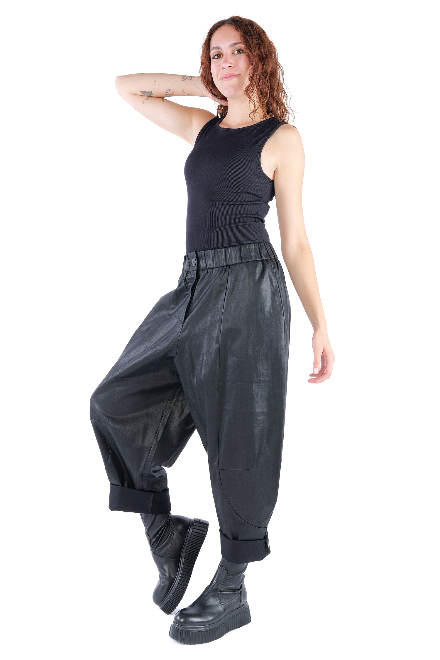 Coated pants - Black coated - Rundo