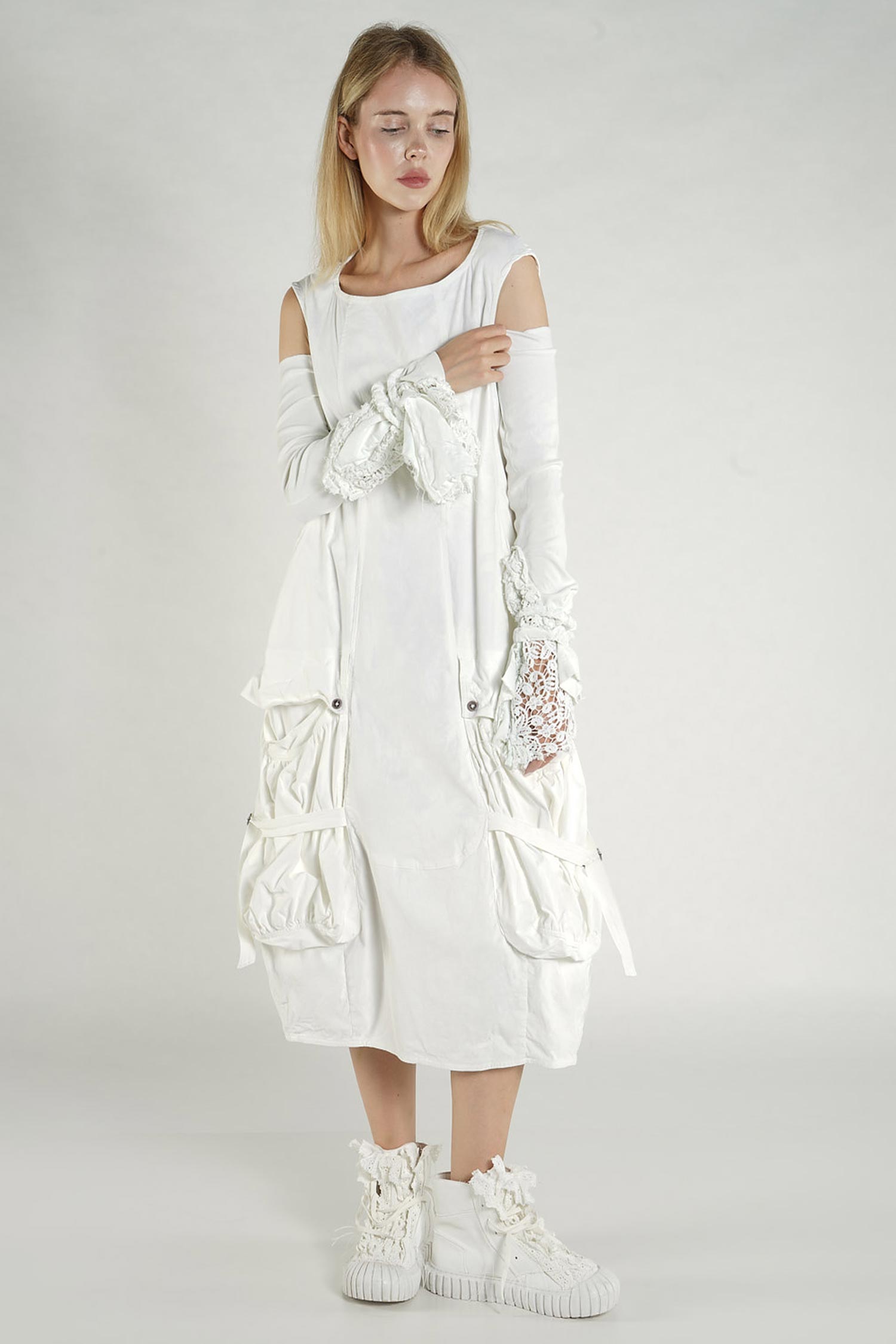 Arm Stulpen mit Spitze - Black gloss - 1262182419