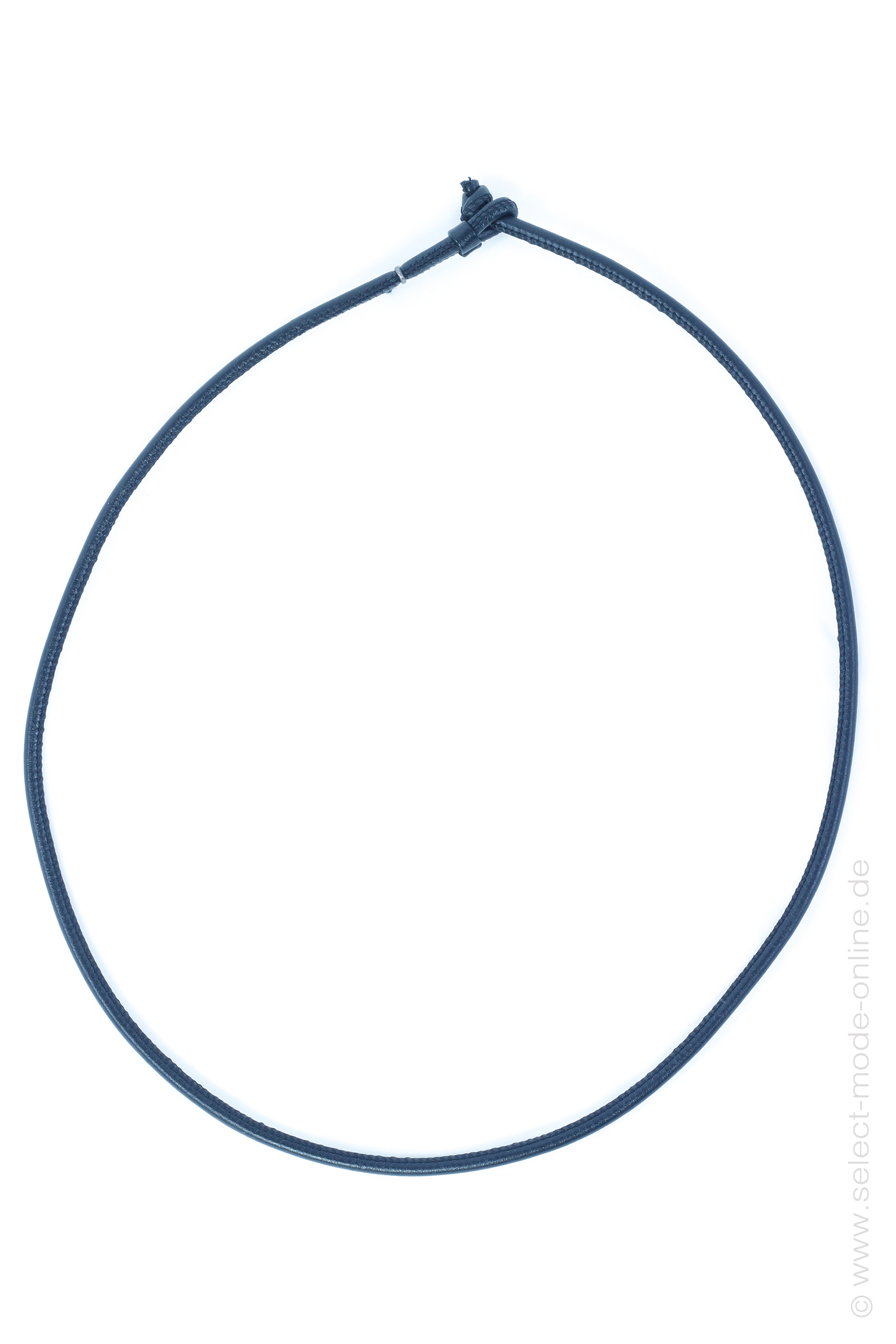 Leather necklace 1 - 80 cm - black - DG017