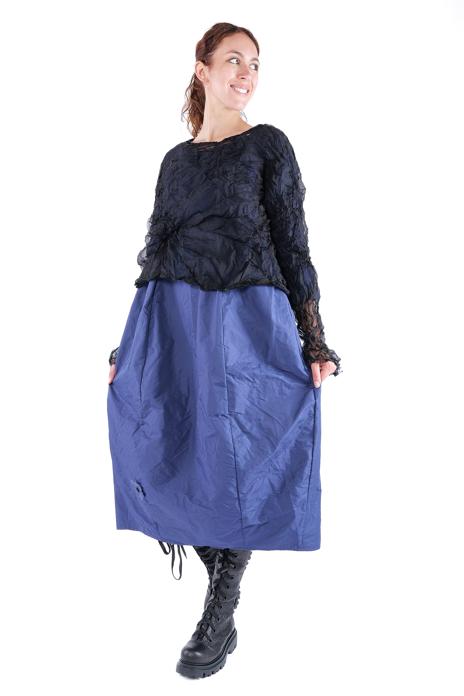 Silk pullover - Black - Raumrein