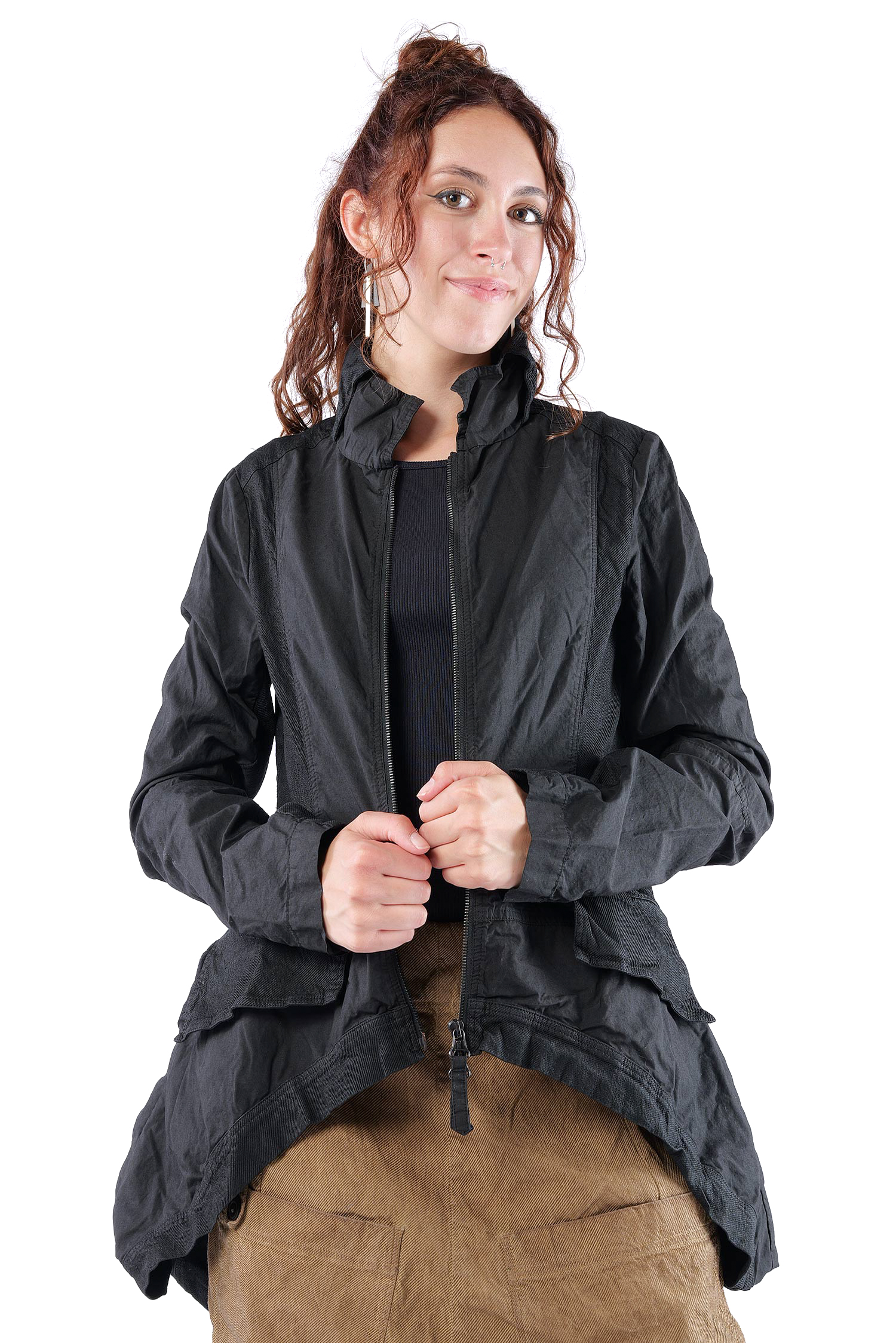 Asymmetrische Jacke - Schwarz - 2262261101
