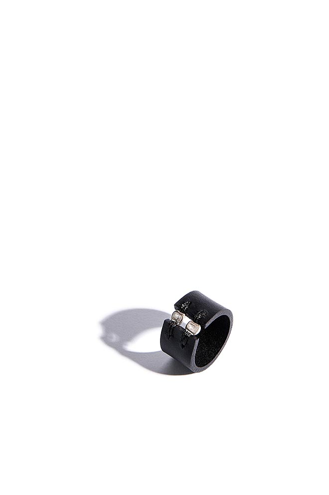 Ring with silver - Spheres_II Ring - Black / Silver
