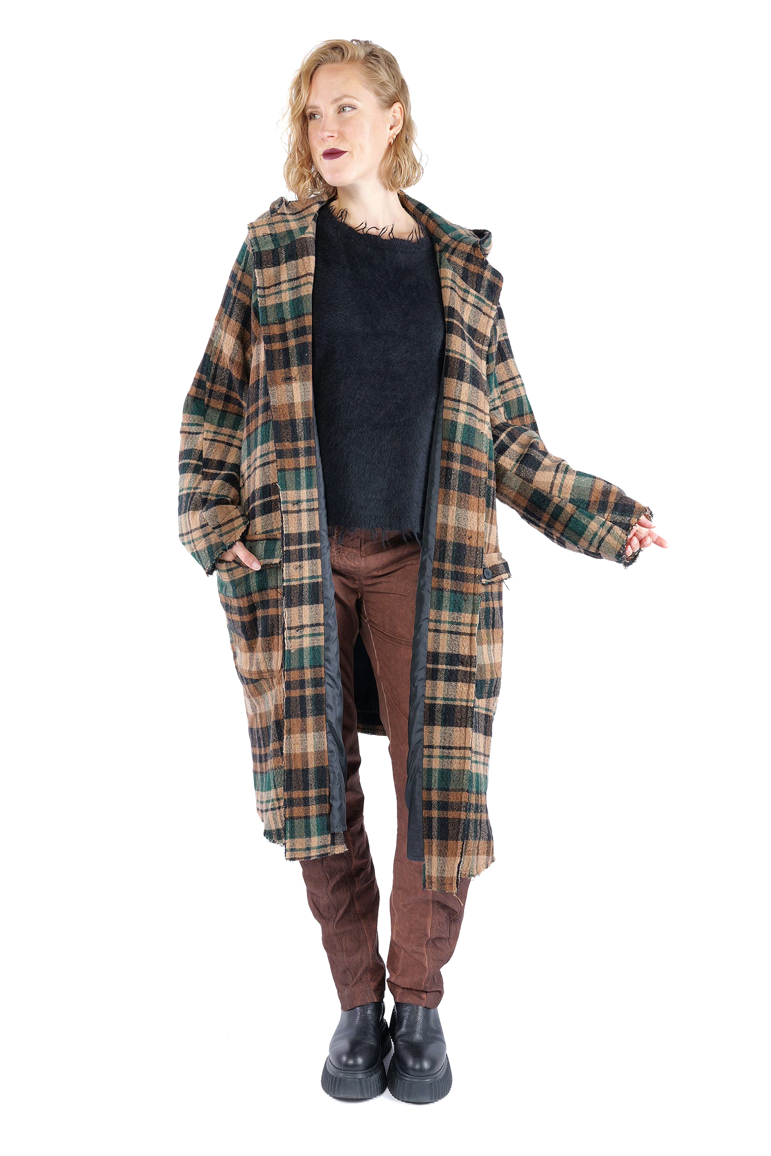 Fransiger Wintermantel - Forest check - 2263281203