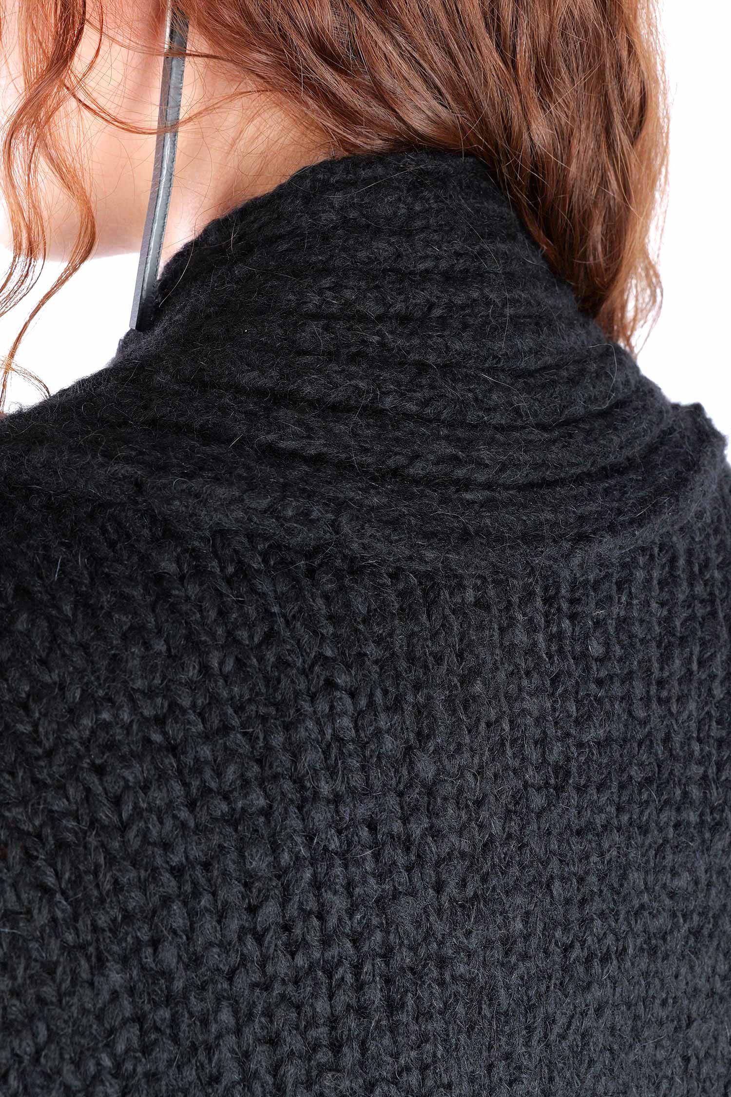 Grobstrick Jacke - Schwarz - Watts