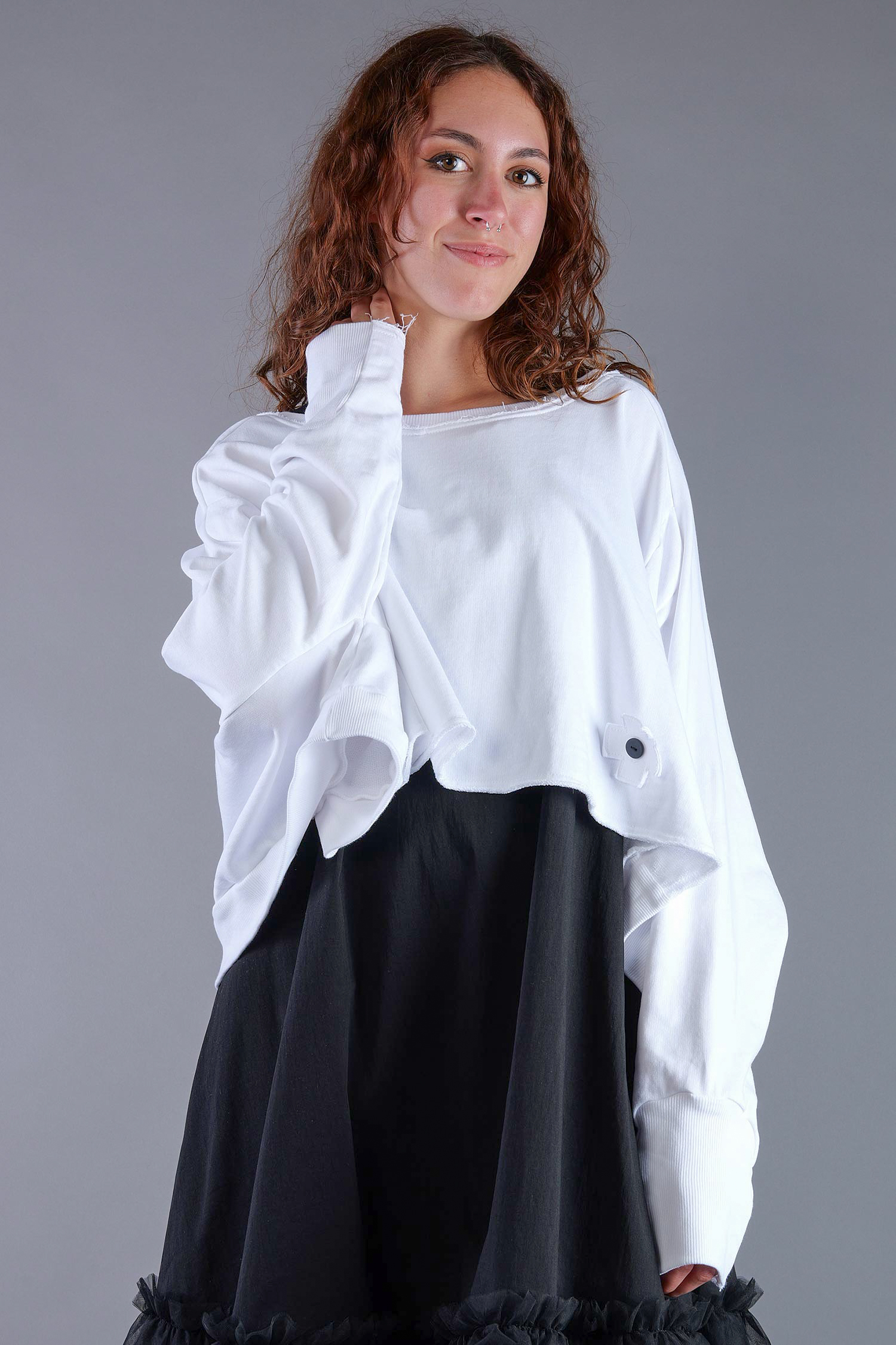 Kurzer Sweater - White UNI - 2101