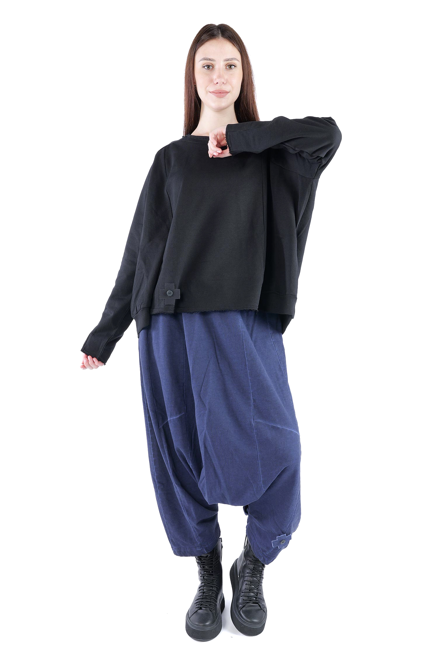 Sweatpullover - Black print - 2138