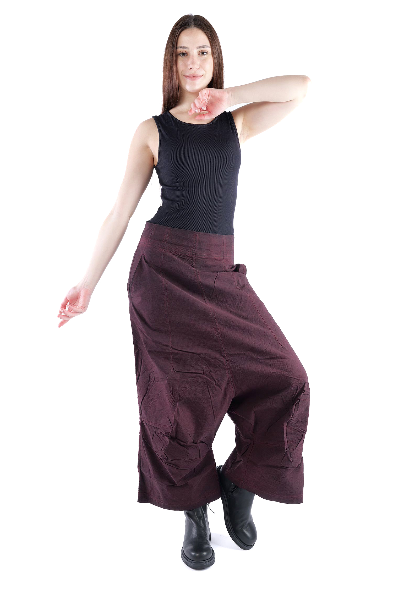 Weite Stretchhose - Purple cloud - 2261240124