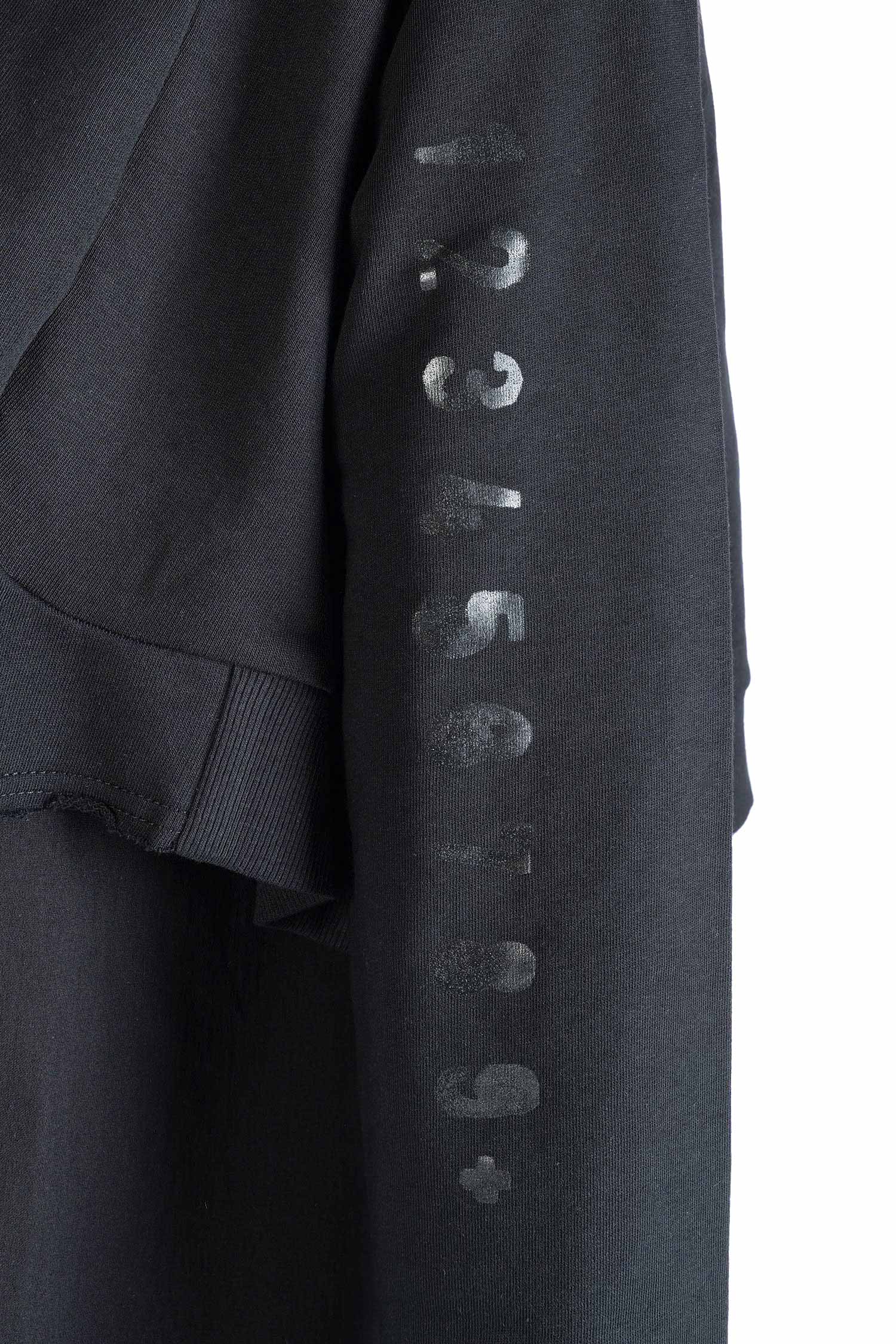 Kurzer Sweatpullover - Black print - 2137