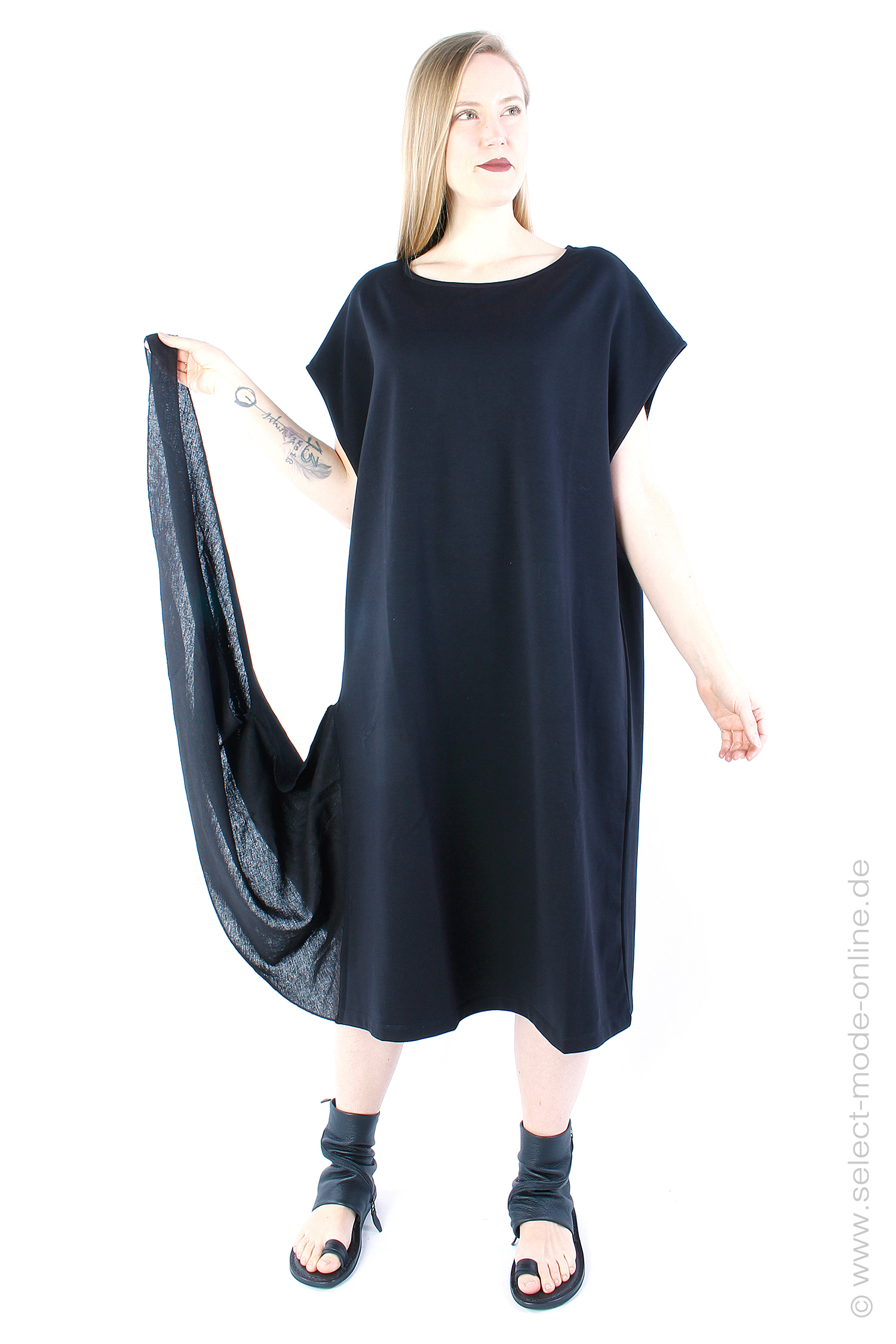 Oversize Kleid - Schwarz - LW675