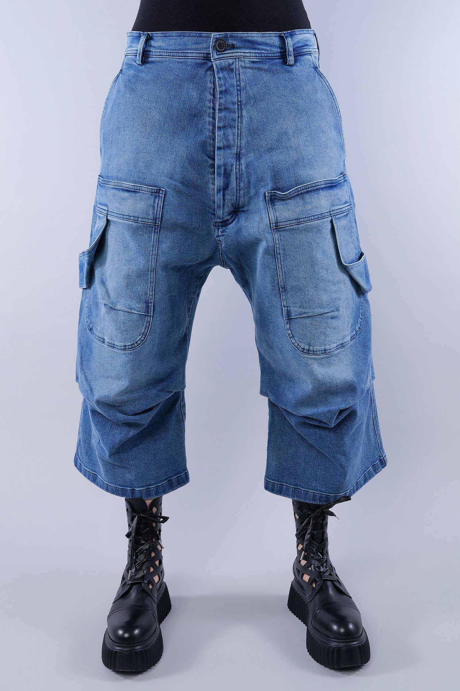 ¾ lange Jeanshose - Indigo stonewash - 1261040111