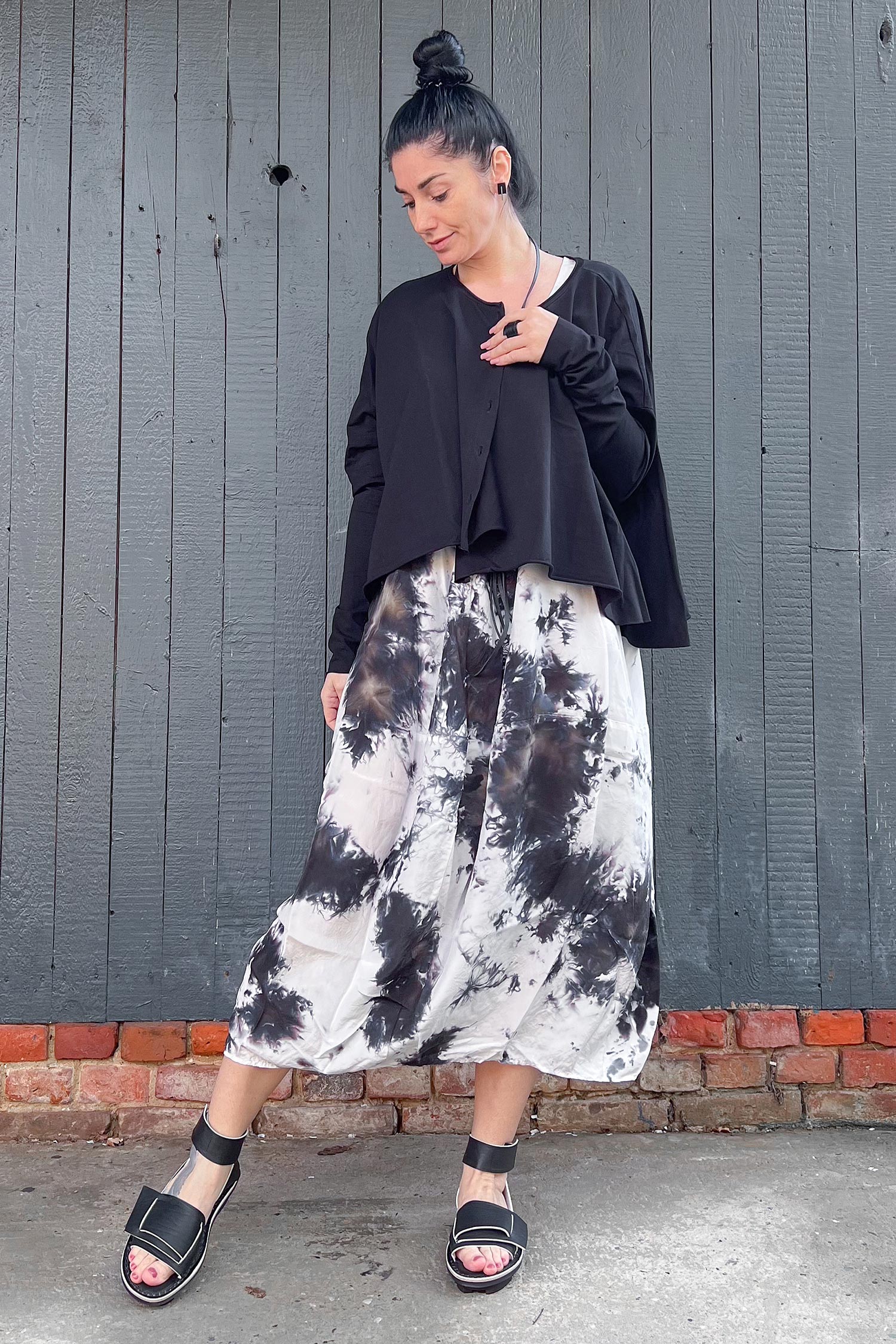 Oversize Jersey Jacke - Schwarz - Soulviel