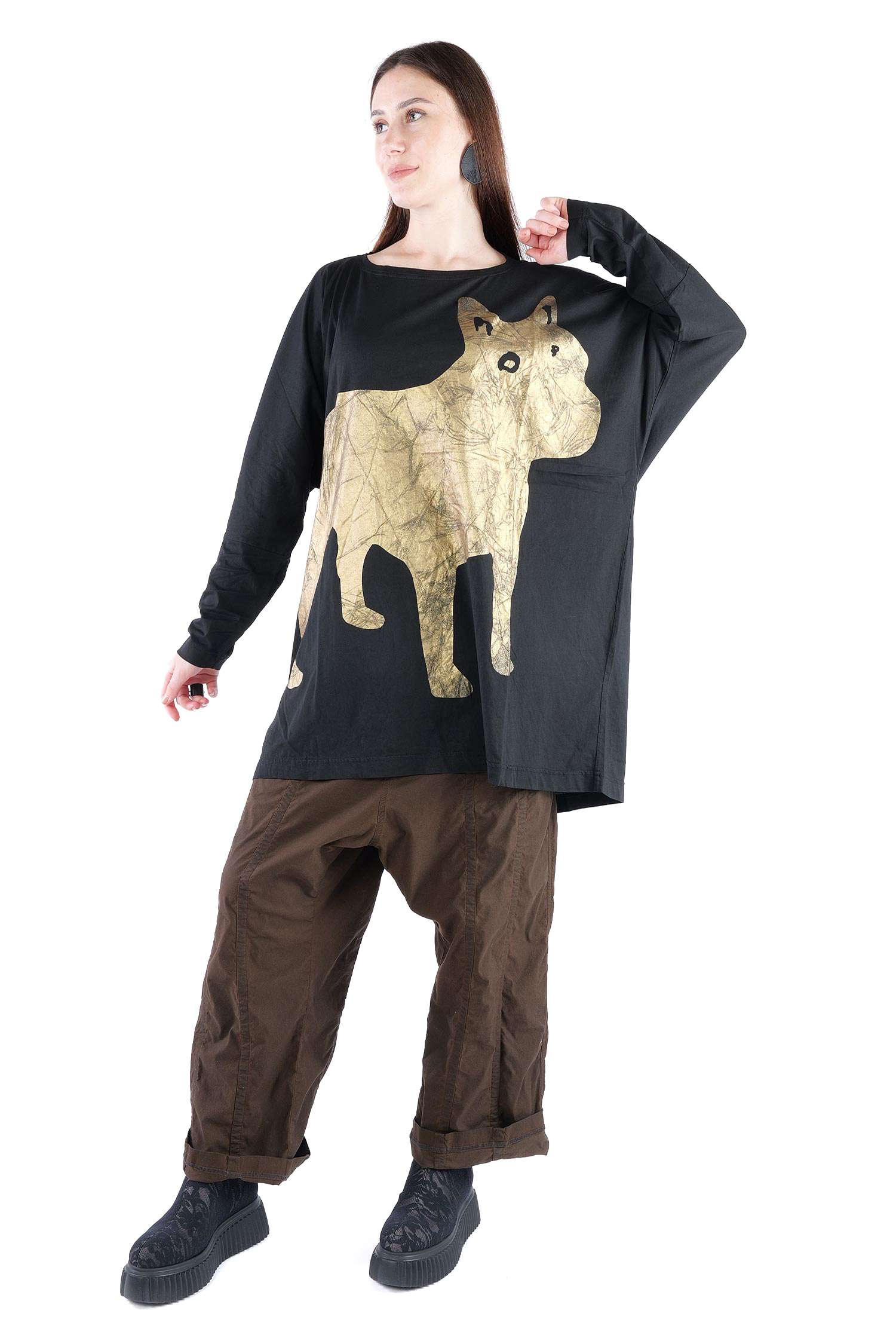 Oversize Pullover - Black print - 2261300907
