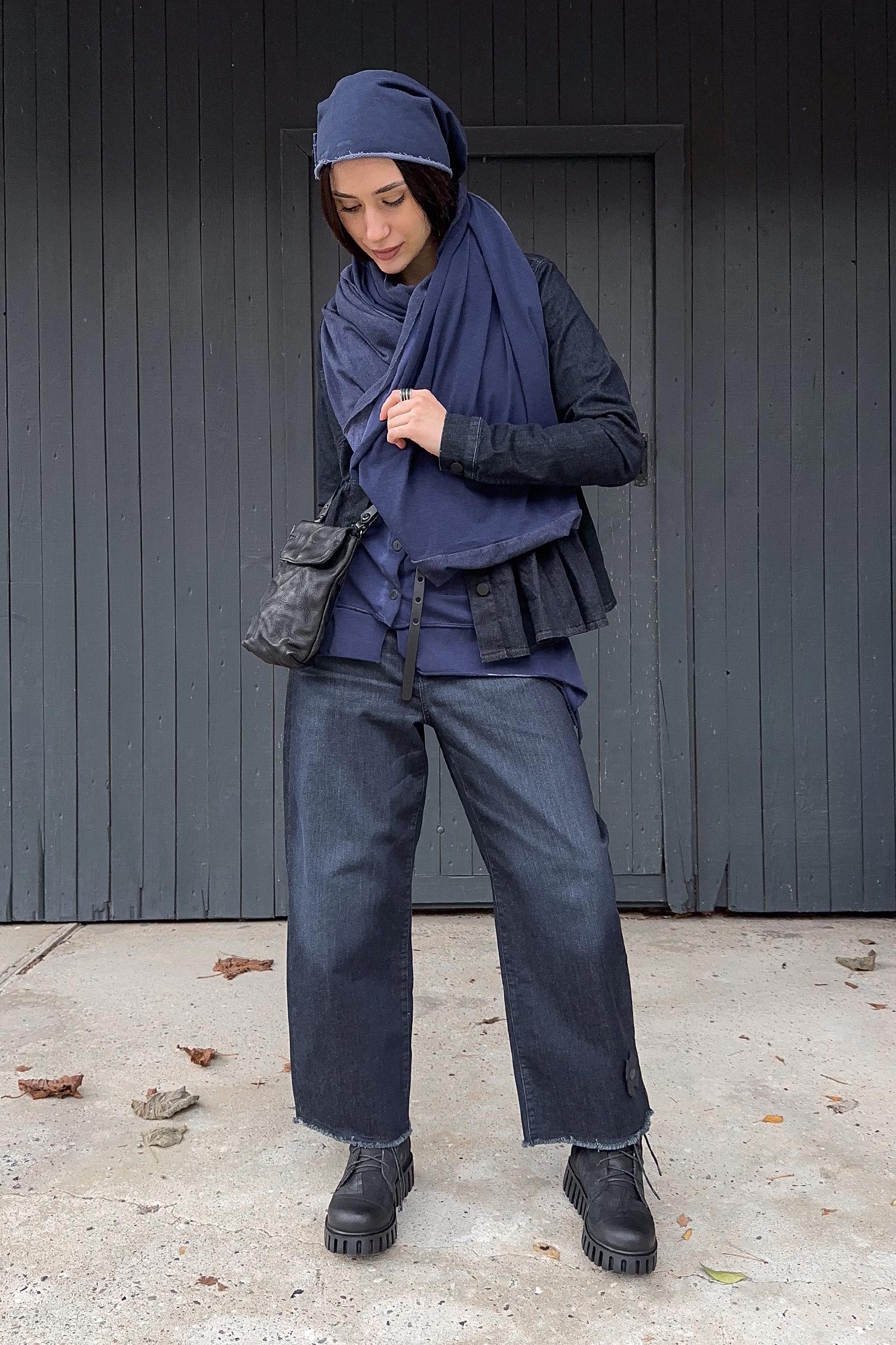 Weite Jeanshose - Darkblue - 10019