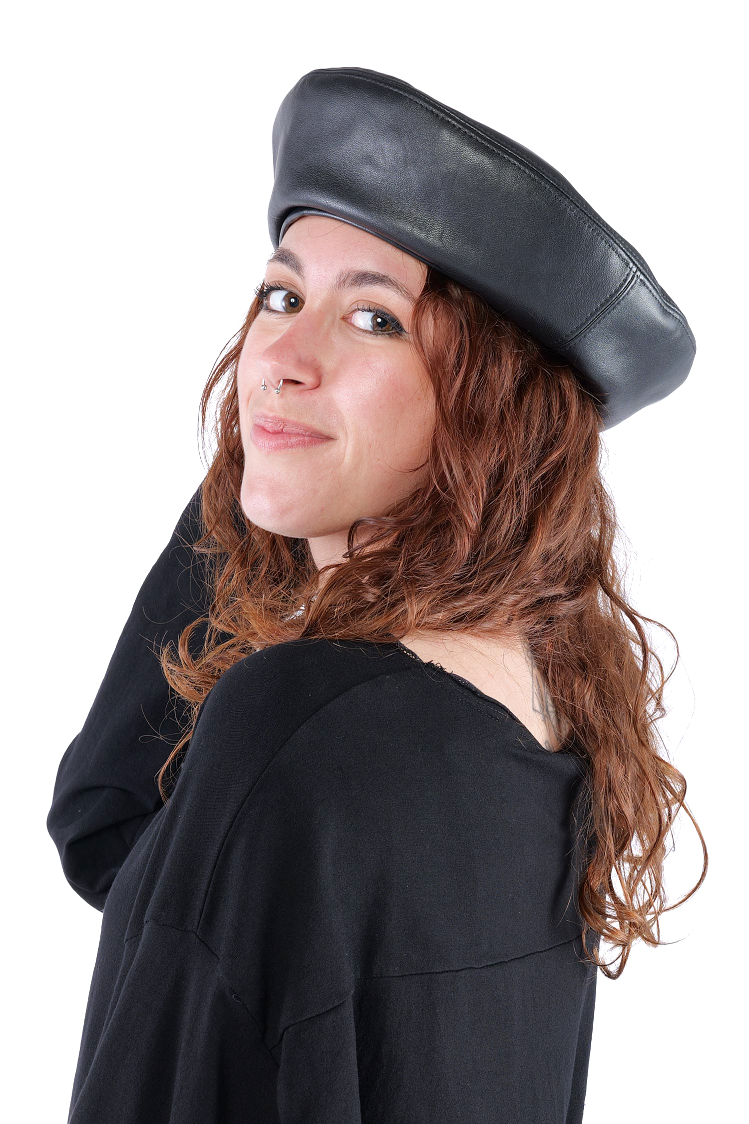 Beret hat - Black - W5513