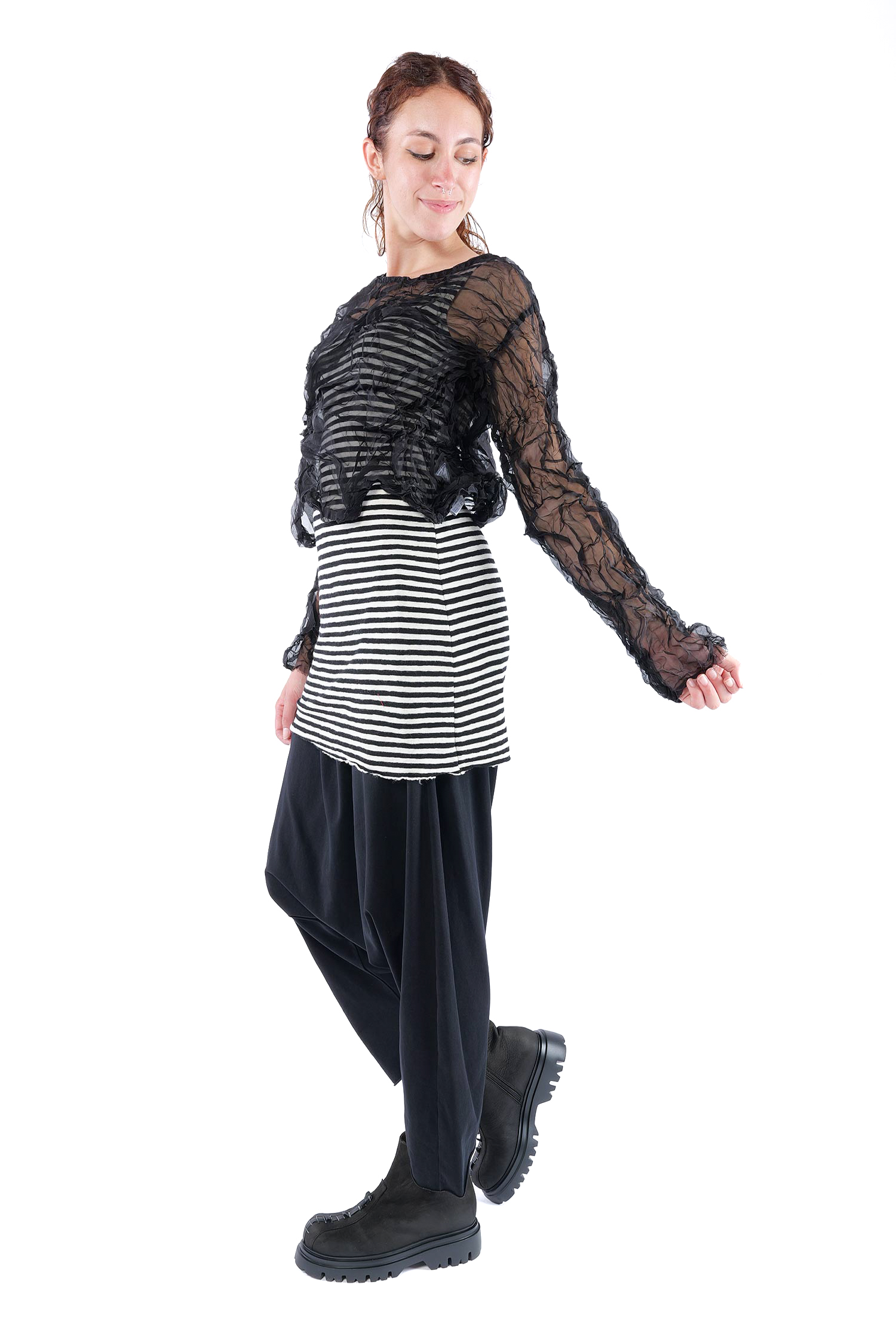 Silk pullover - Black - Raumrein