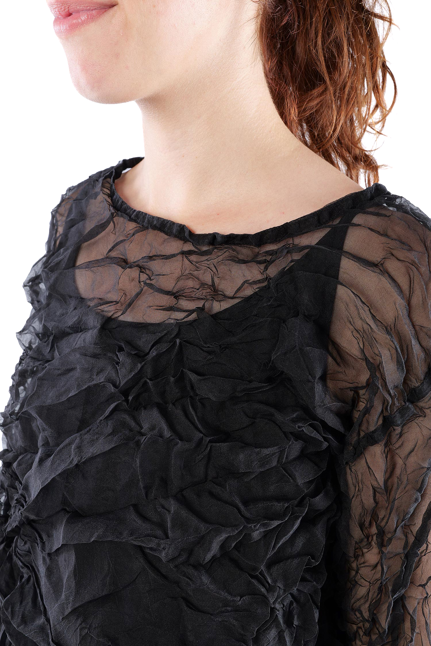 Silk pullover - Black - Raumrein