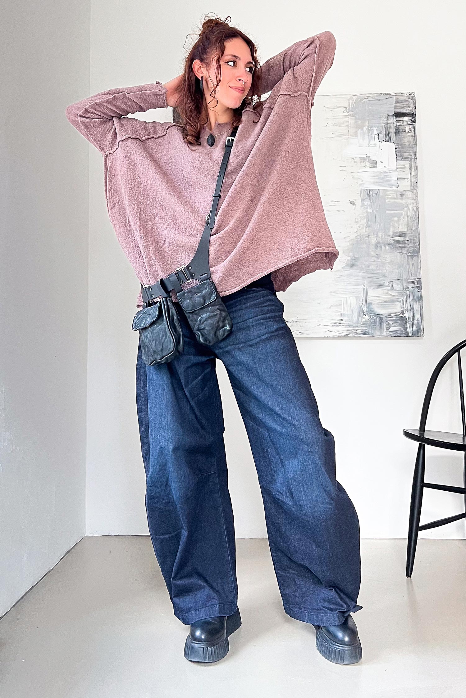 Tulpige Jeanshose - Darkblue - 10018