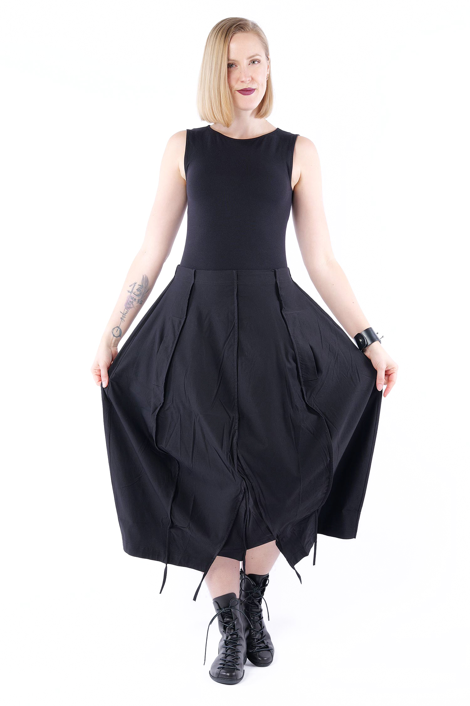 Tulpiger Stretchrock - Schwarz - 1263220306