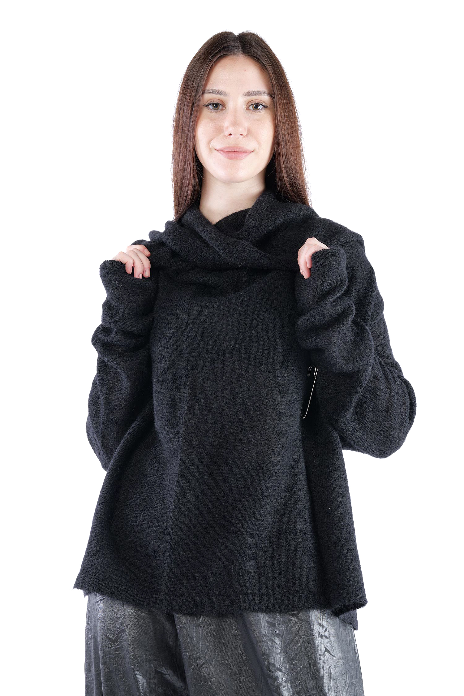 Feinstrick Pullover - Schwarz - Samarit