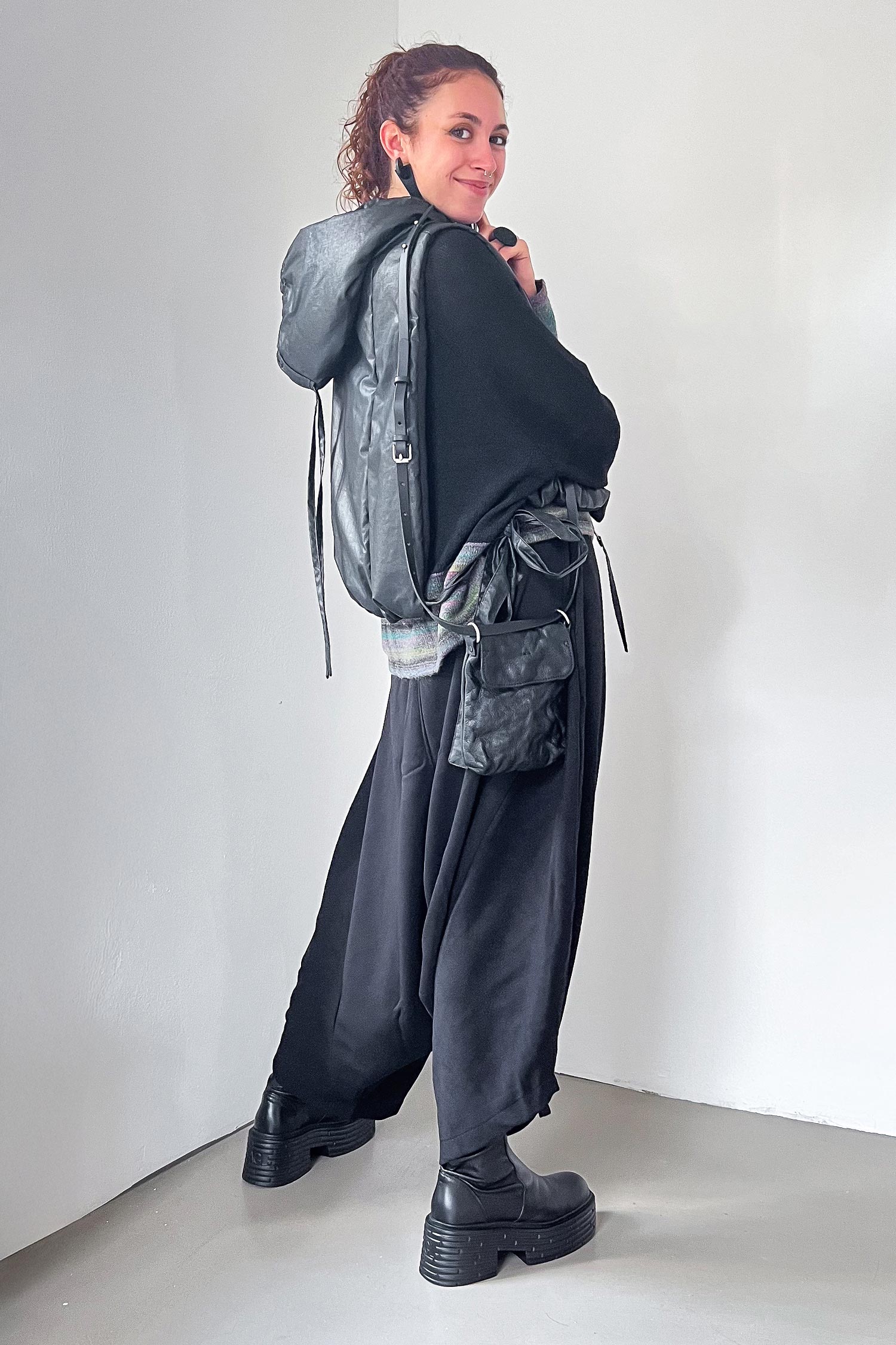 Oversized vest - Black coated - Tionna