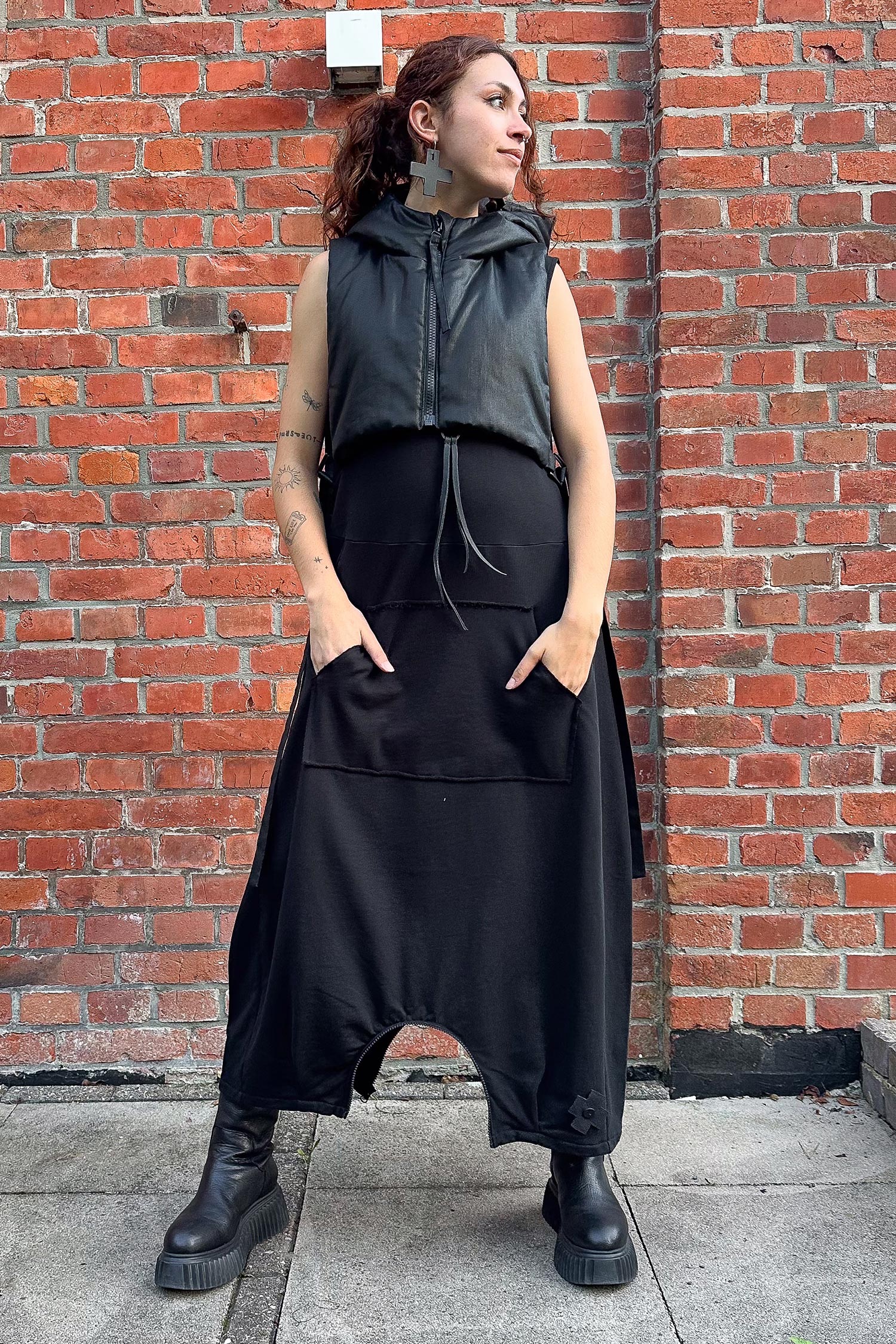 Short vest - Black coated - Pinpin