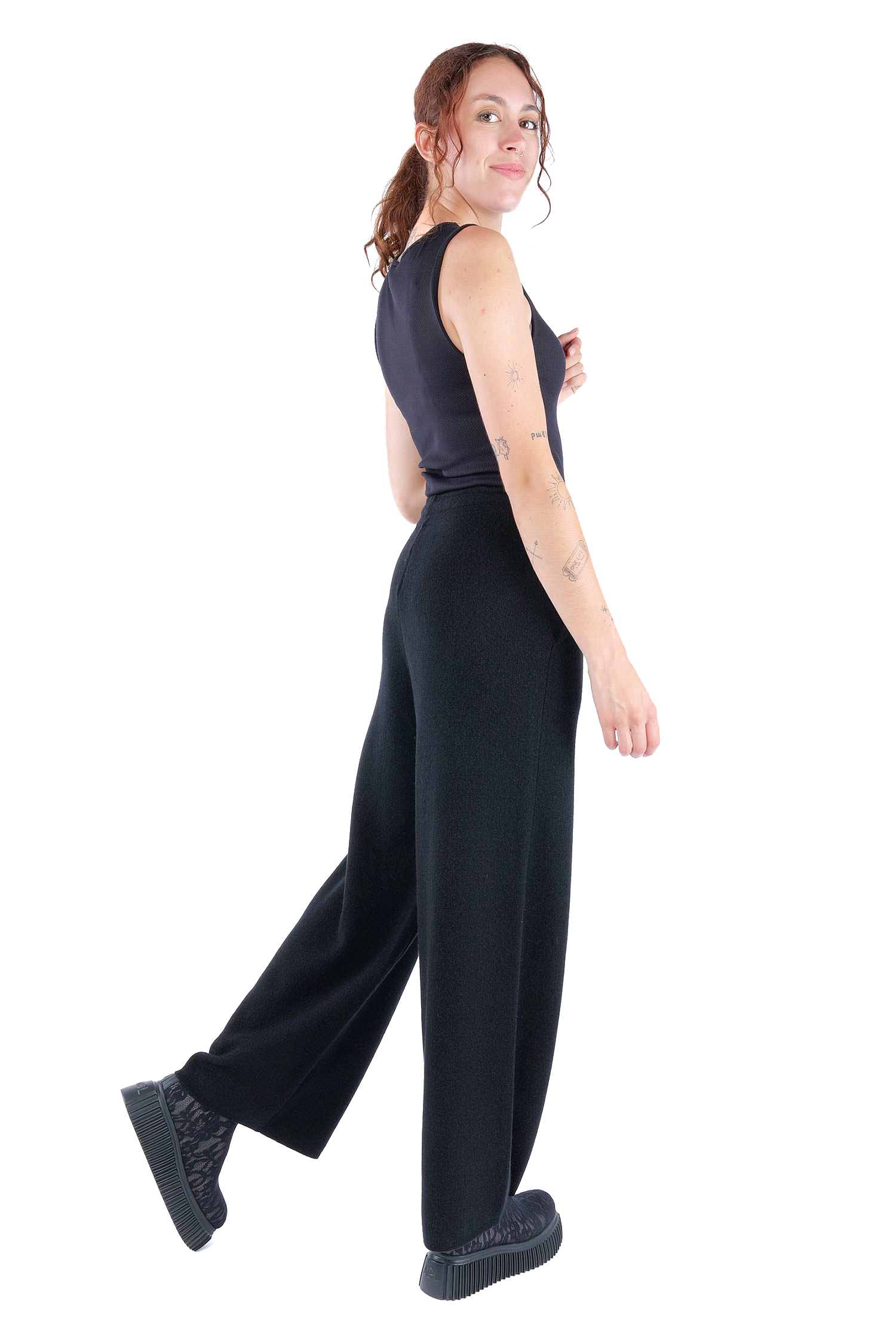 Kaschmir Hose - Schwarz - 26129
