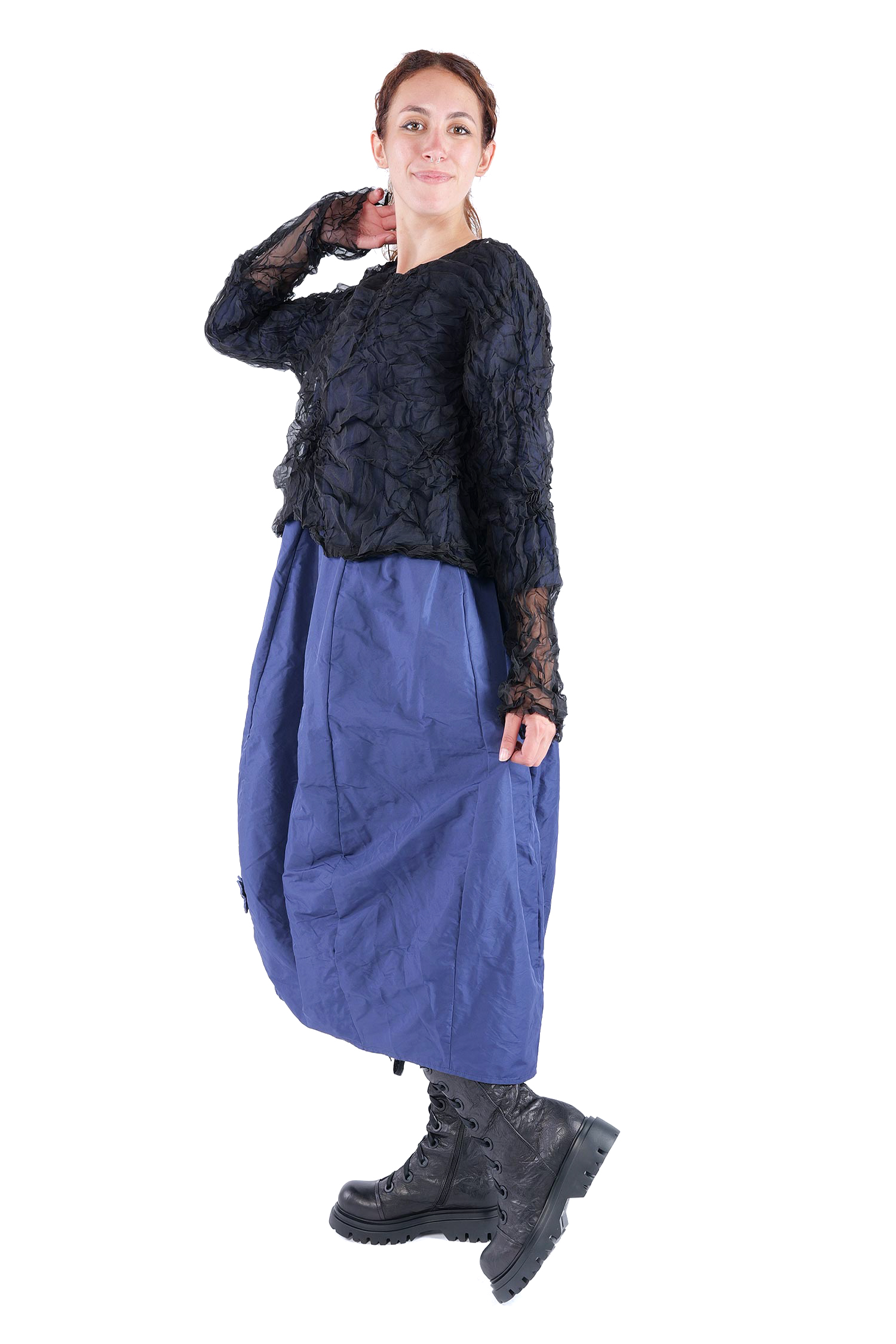 Silk pullover - Black - Raumrein