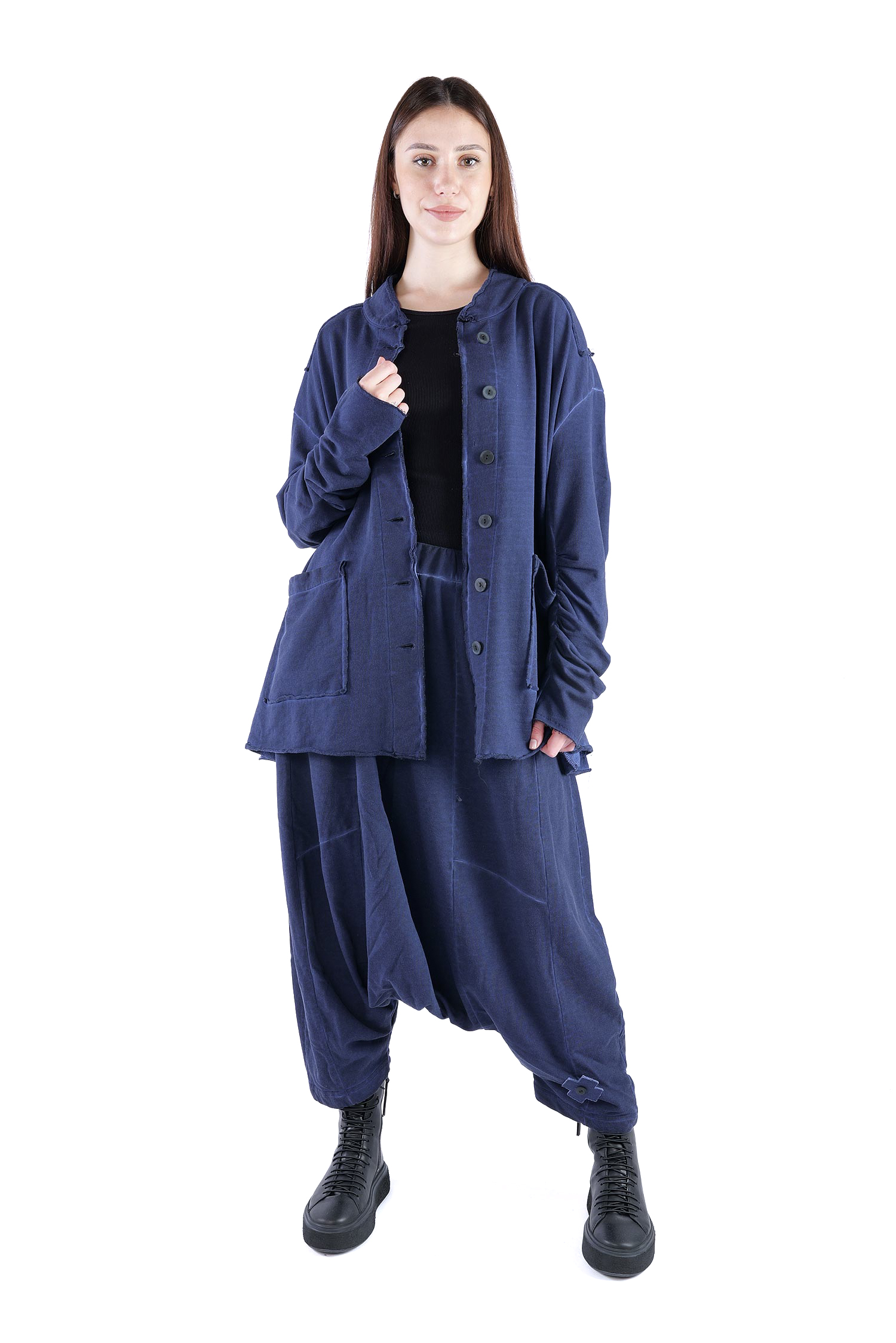 Oversize Sweatjacke - Ocean - 2129